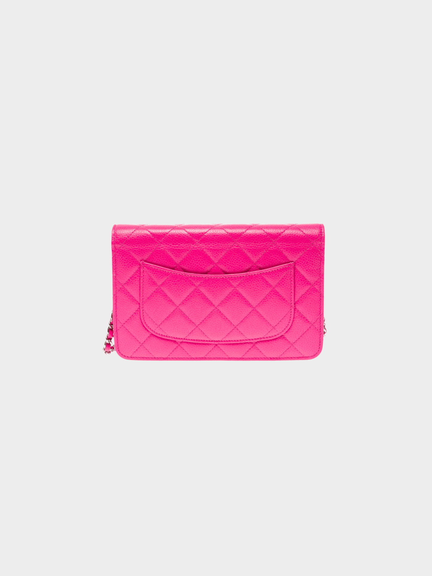 Chanel 2016 Hot Pink Leather Wallet on Chain Bag