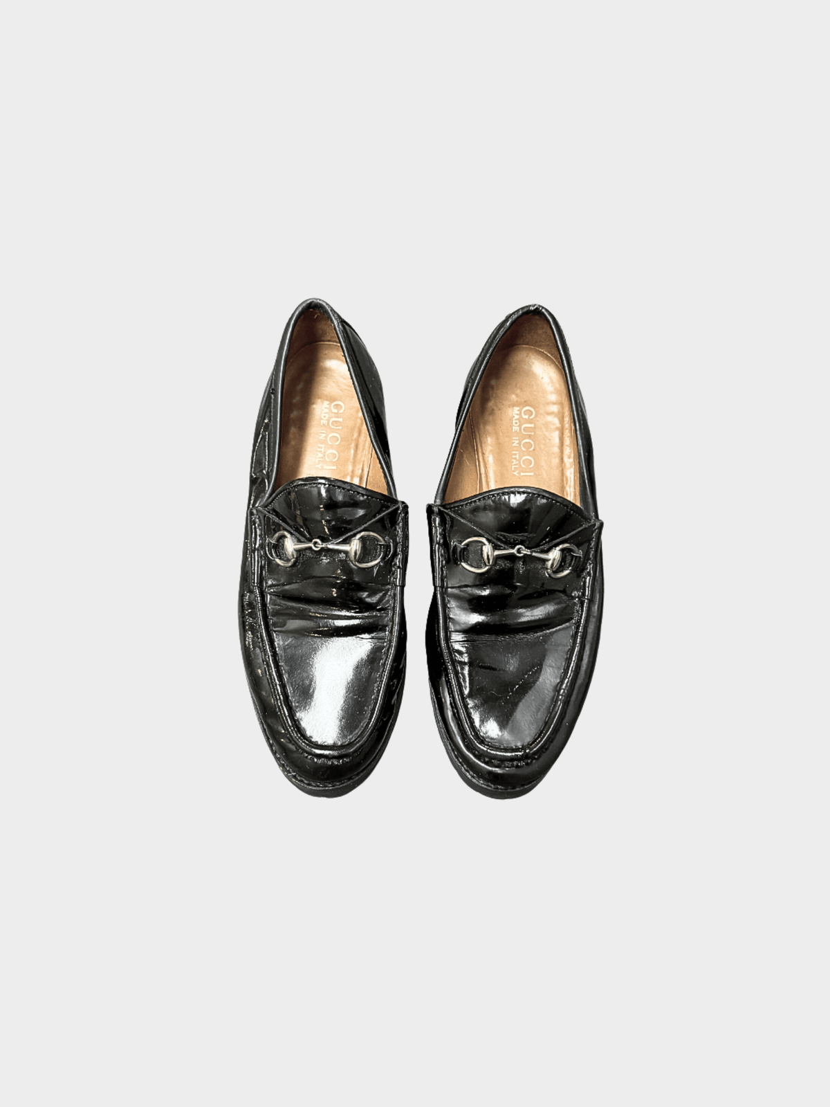 Gucci 2000s Black Patent Leather Loafers