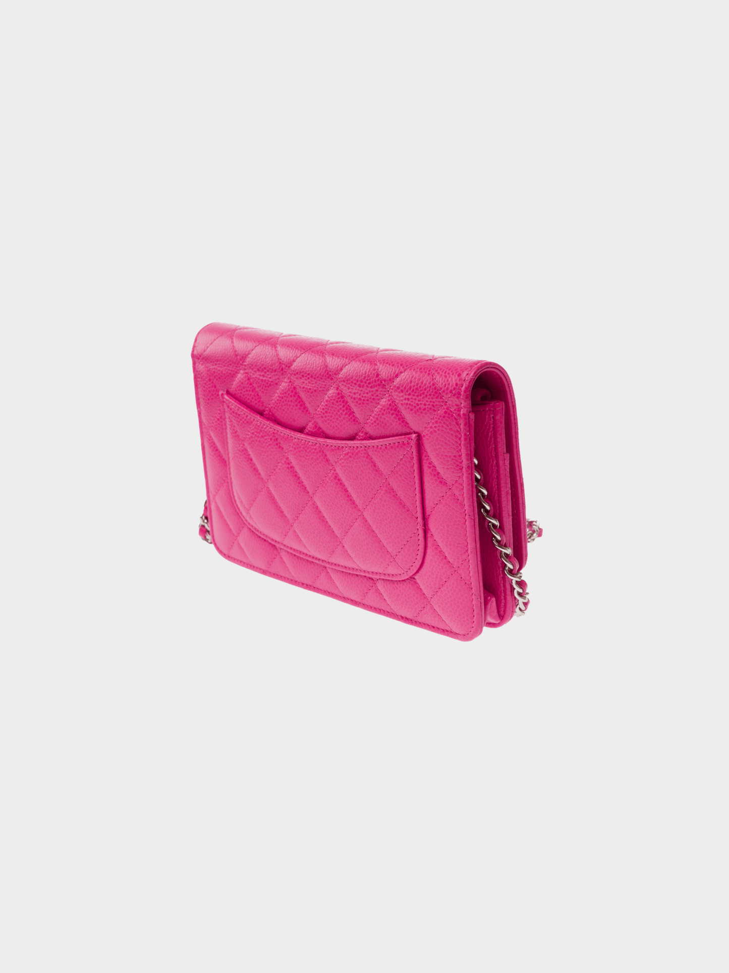 Chanel 2016 Hot Pink Leather Wallet on Chain Bag