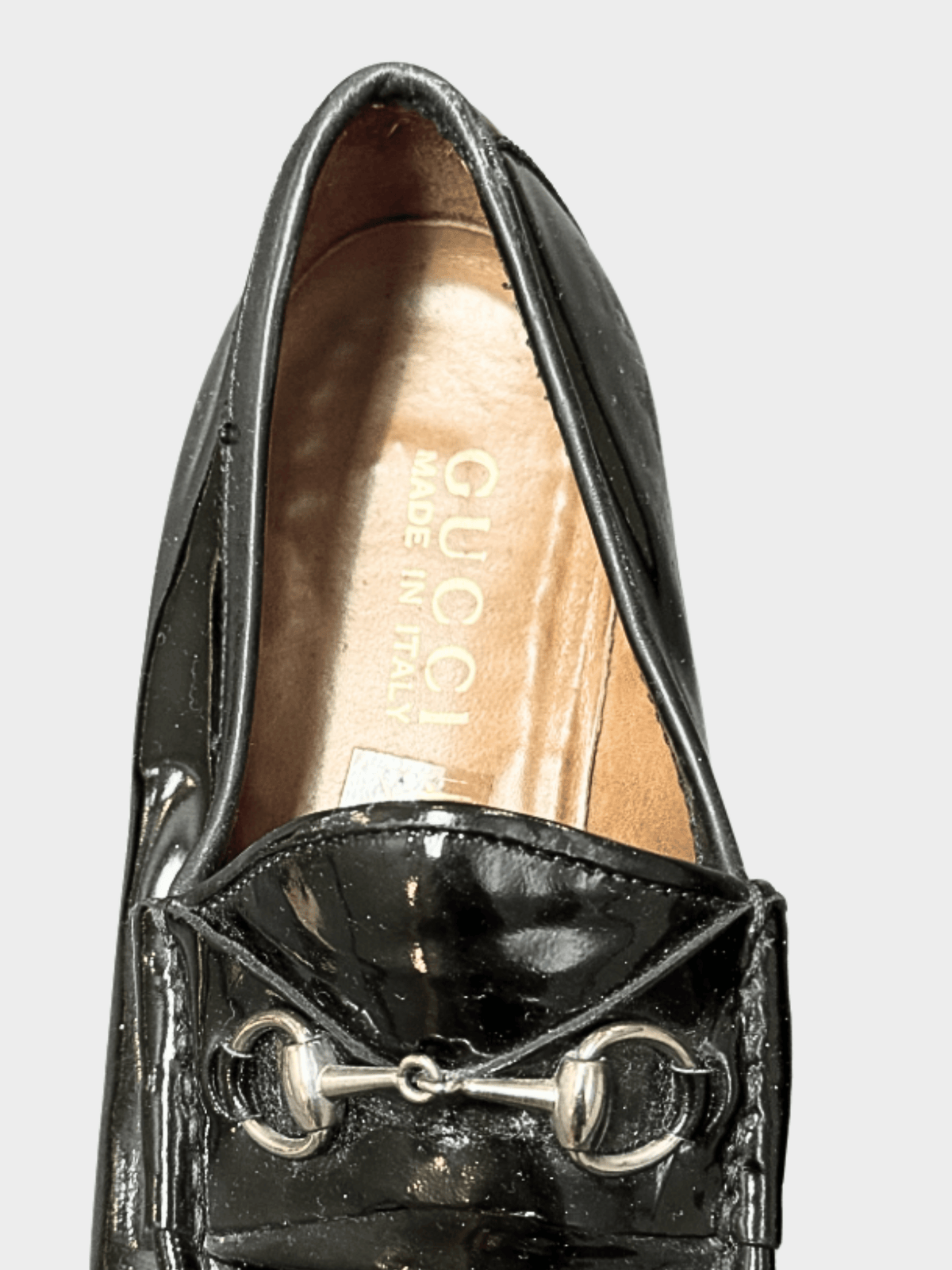 Gucci 2000s Black Patent Leather Loafers