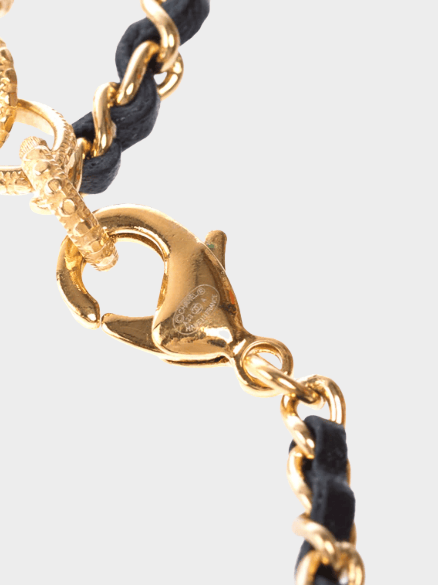 Chanel 2000s Black CC Logo Necklace