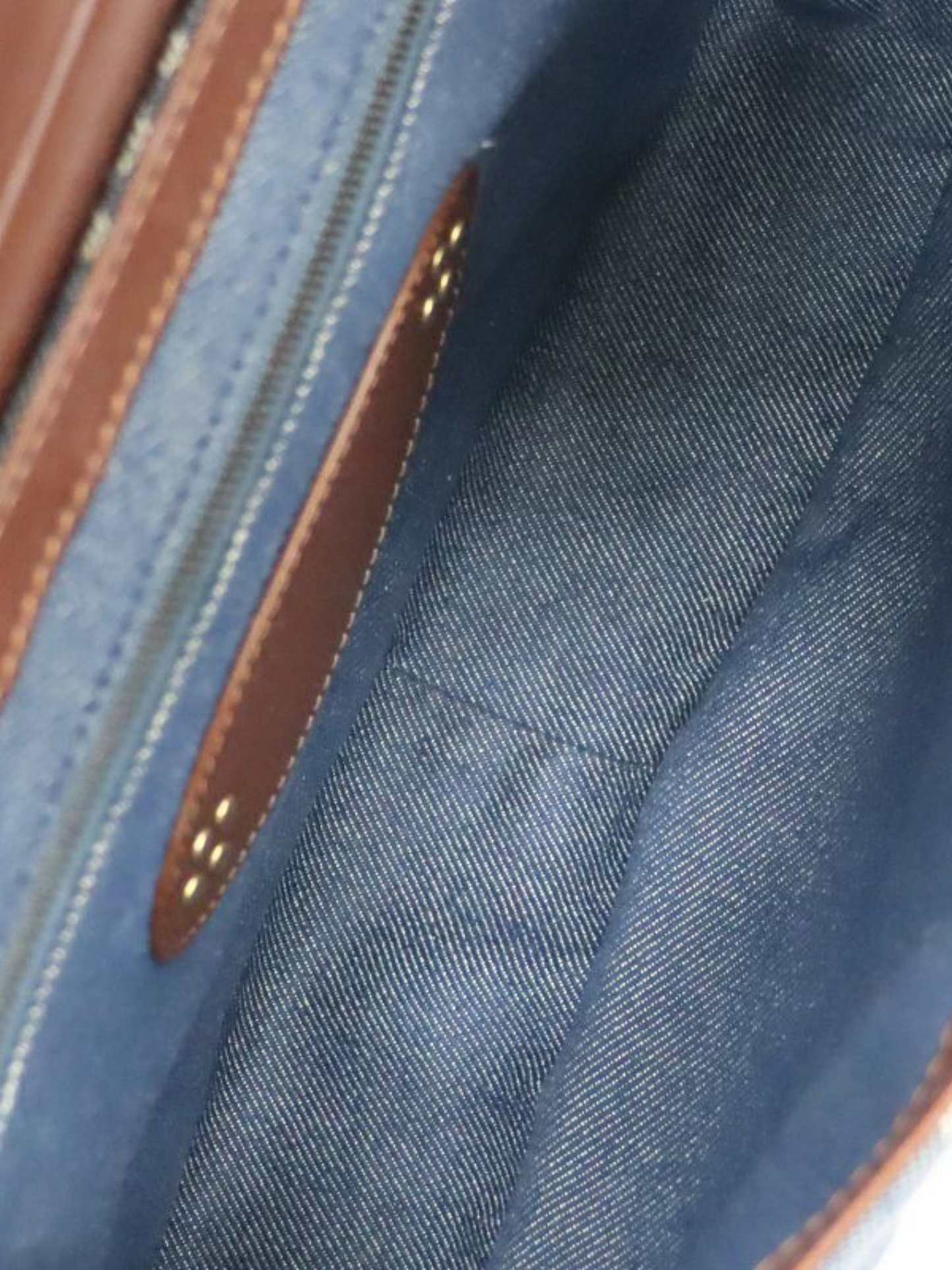 Celine 2000s Blue Denim Monogram Macadam Bag