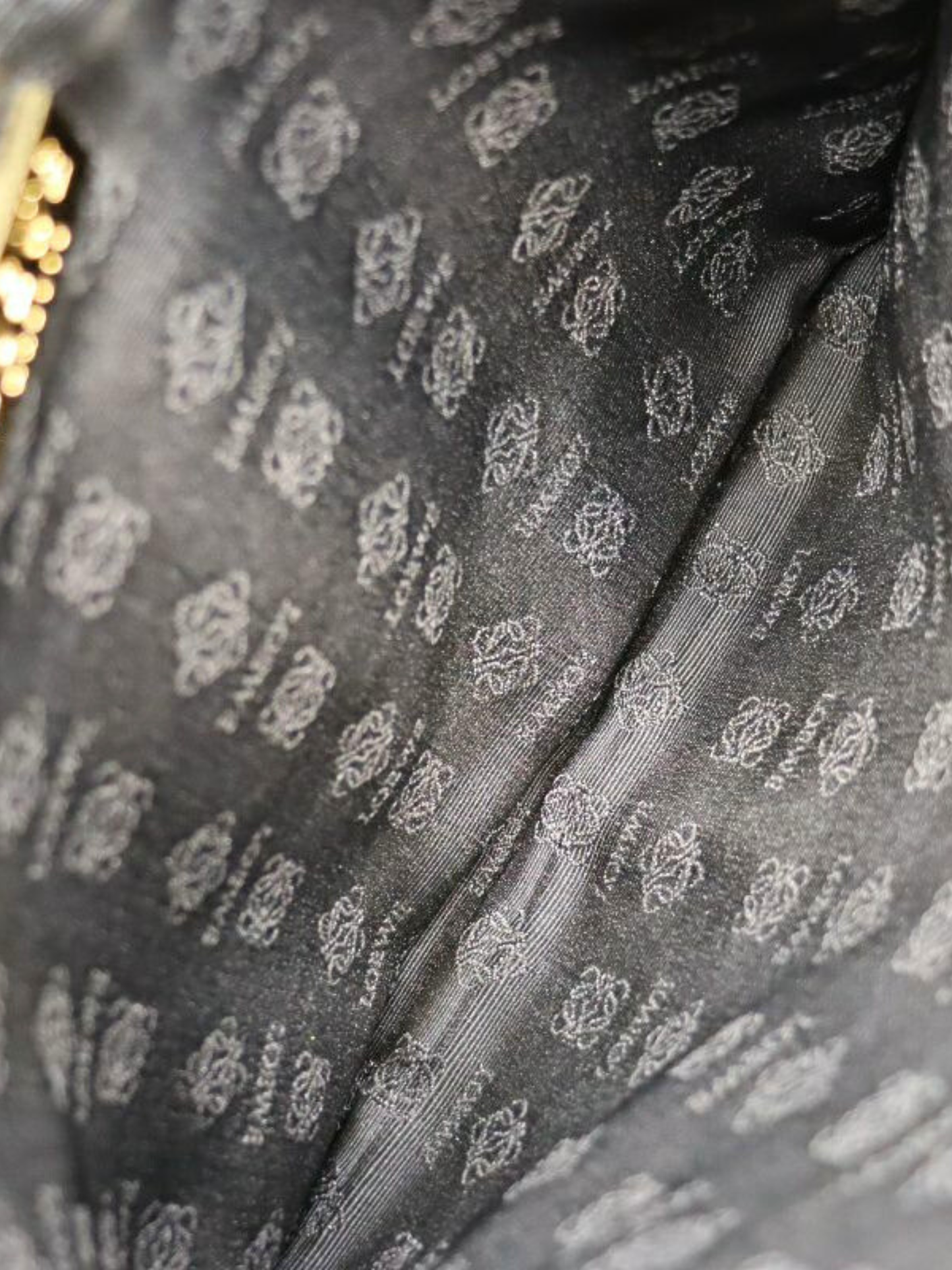 Loewe 2000s Black Nappa Leather Anagram Handbag