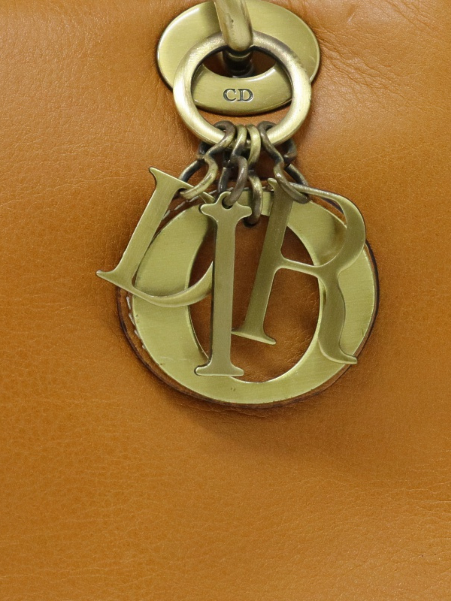 Christian Dior 2000s Camel Leather Lady Dior Handbag