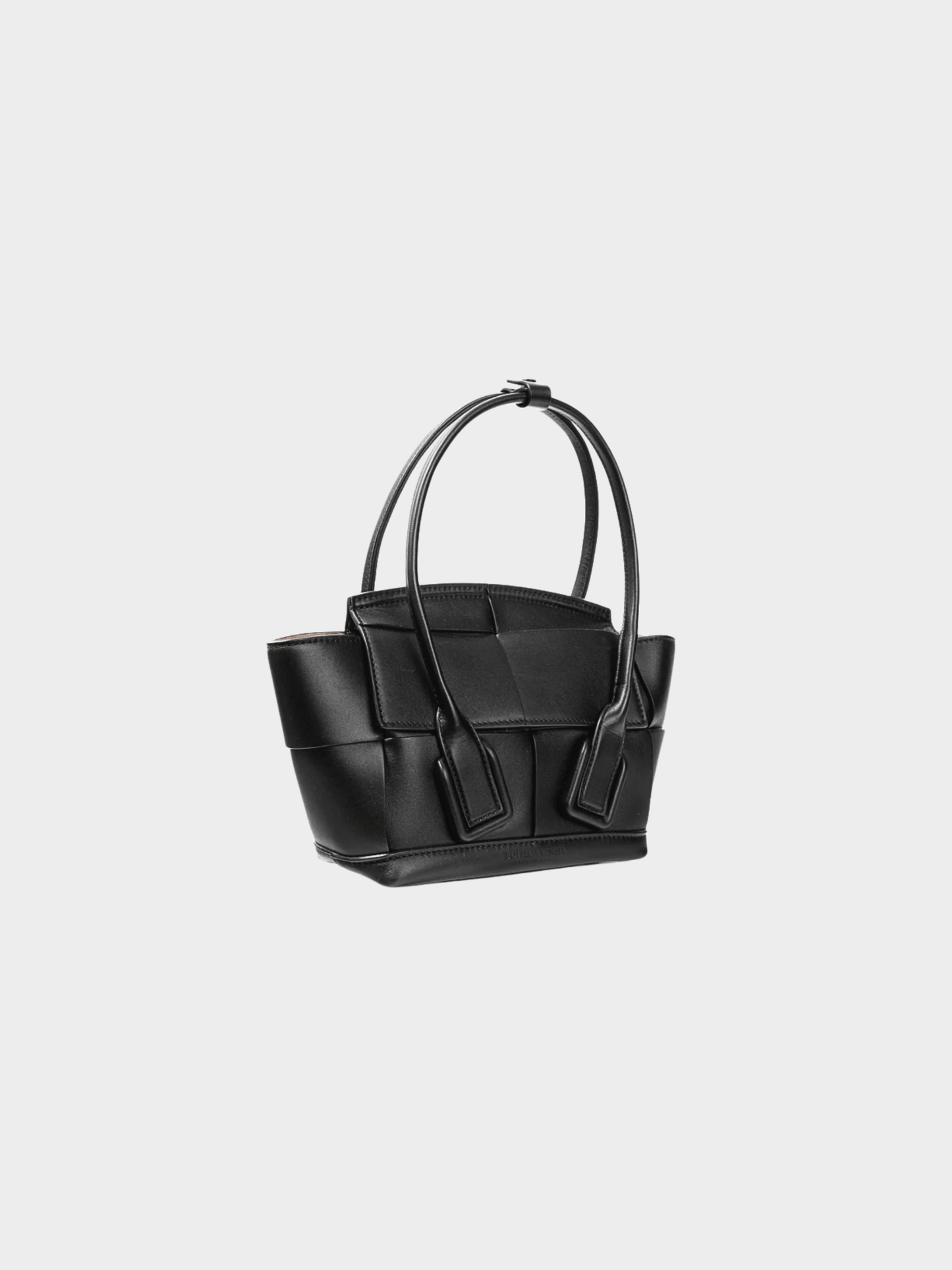 Bottega Veneta 2020s Mini Arco 29 Black Intrecciato Tote