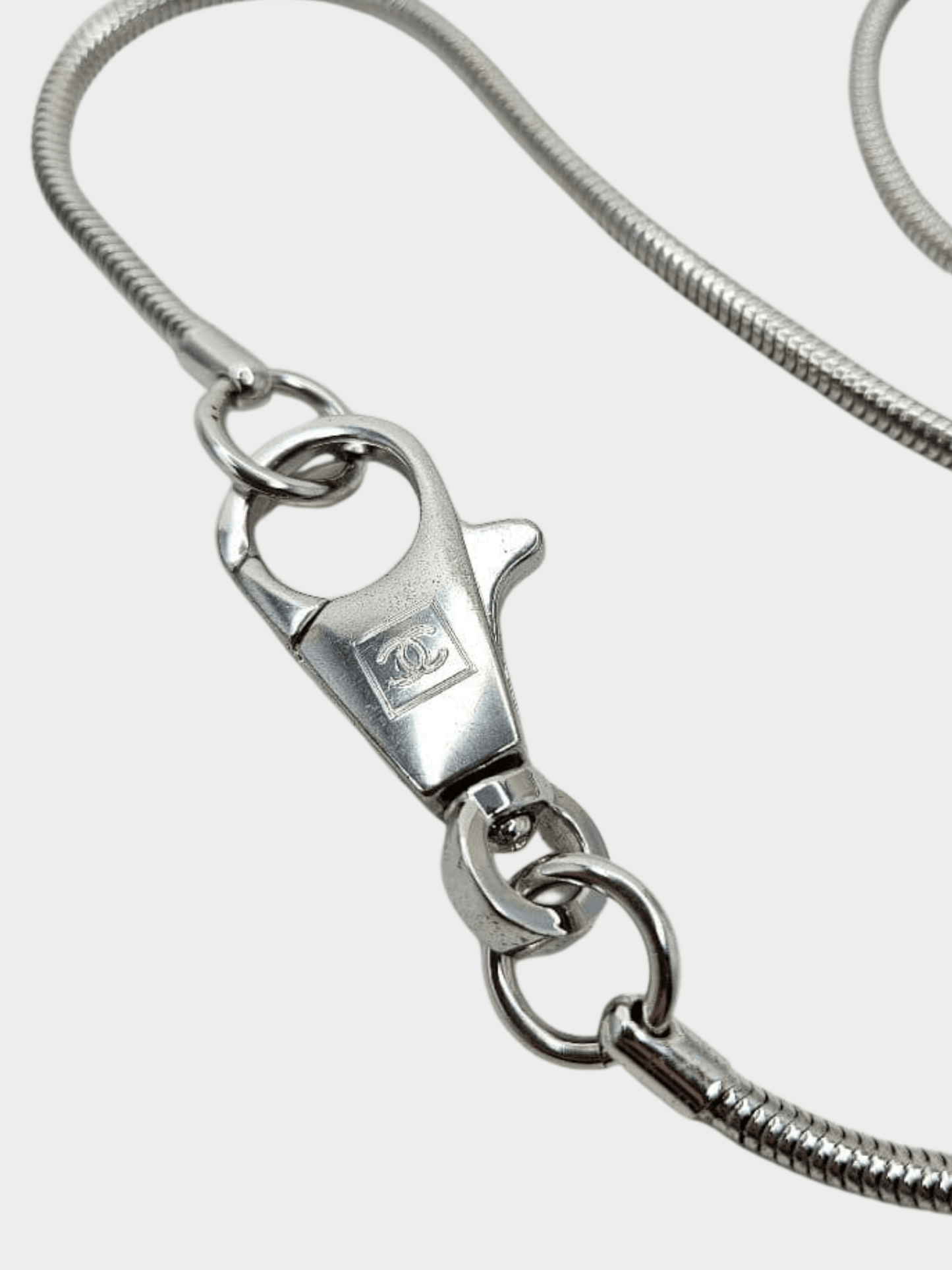 Chanel 2005 Surfboard Silver Necklace