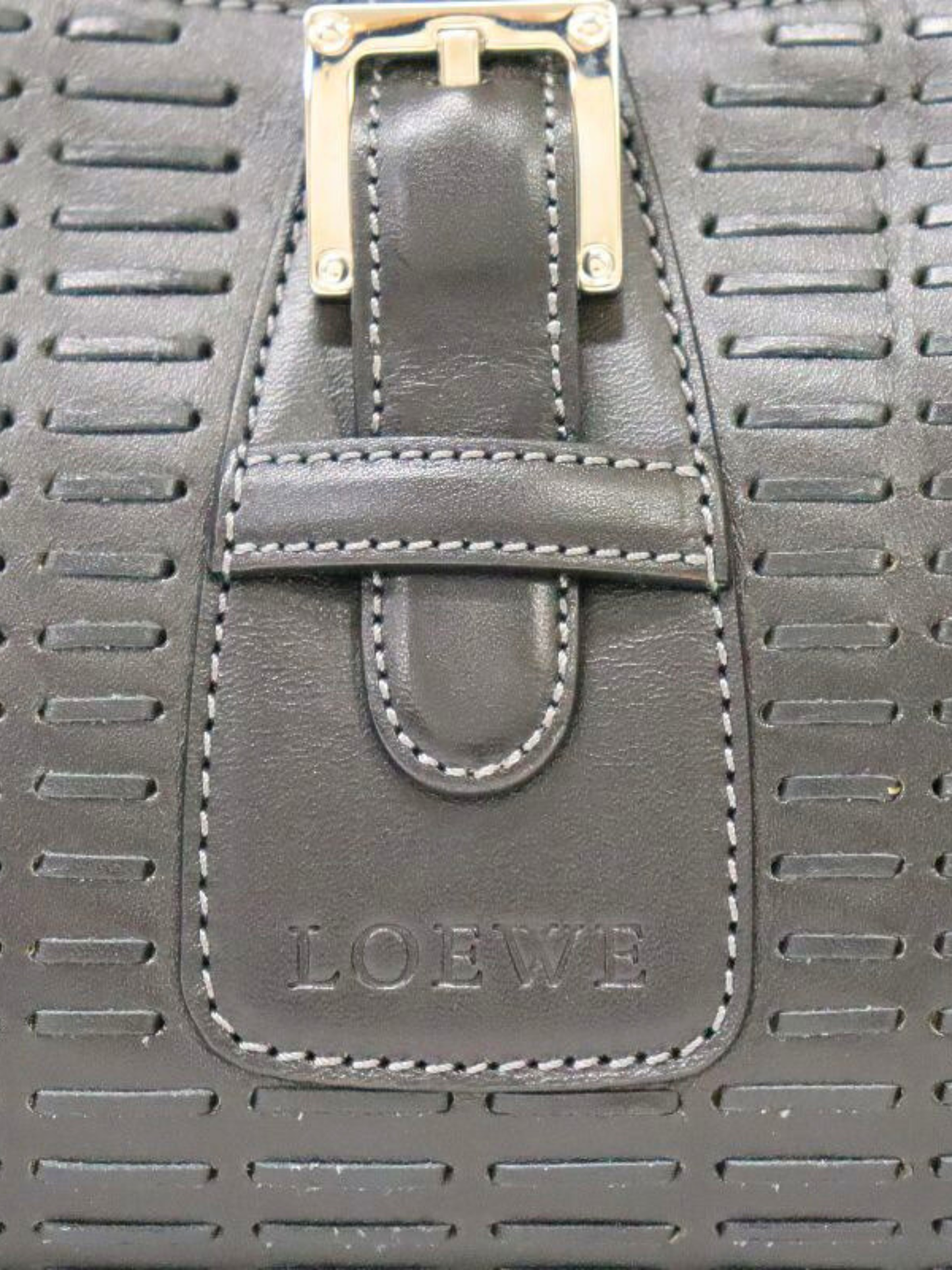 Loewe 2000s Black Leather Senda Bag