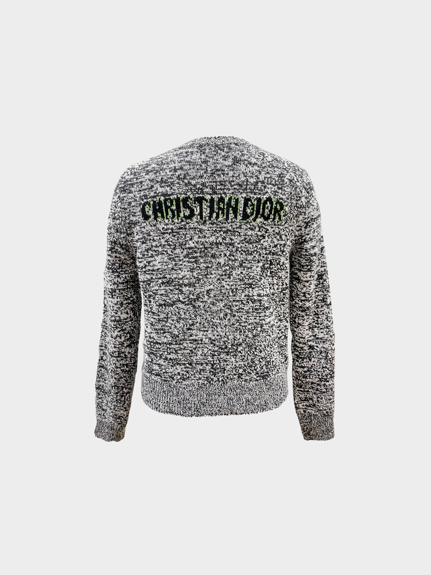 Christian Dior 2021 Grey Dragon Heart Cashmere Sweater