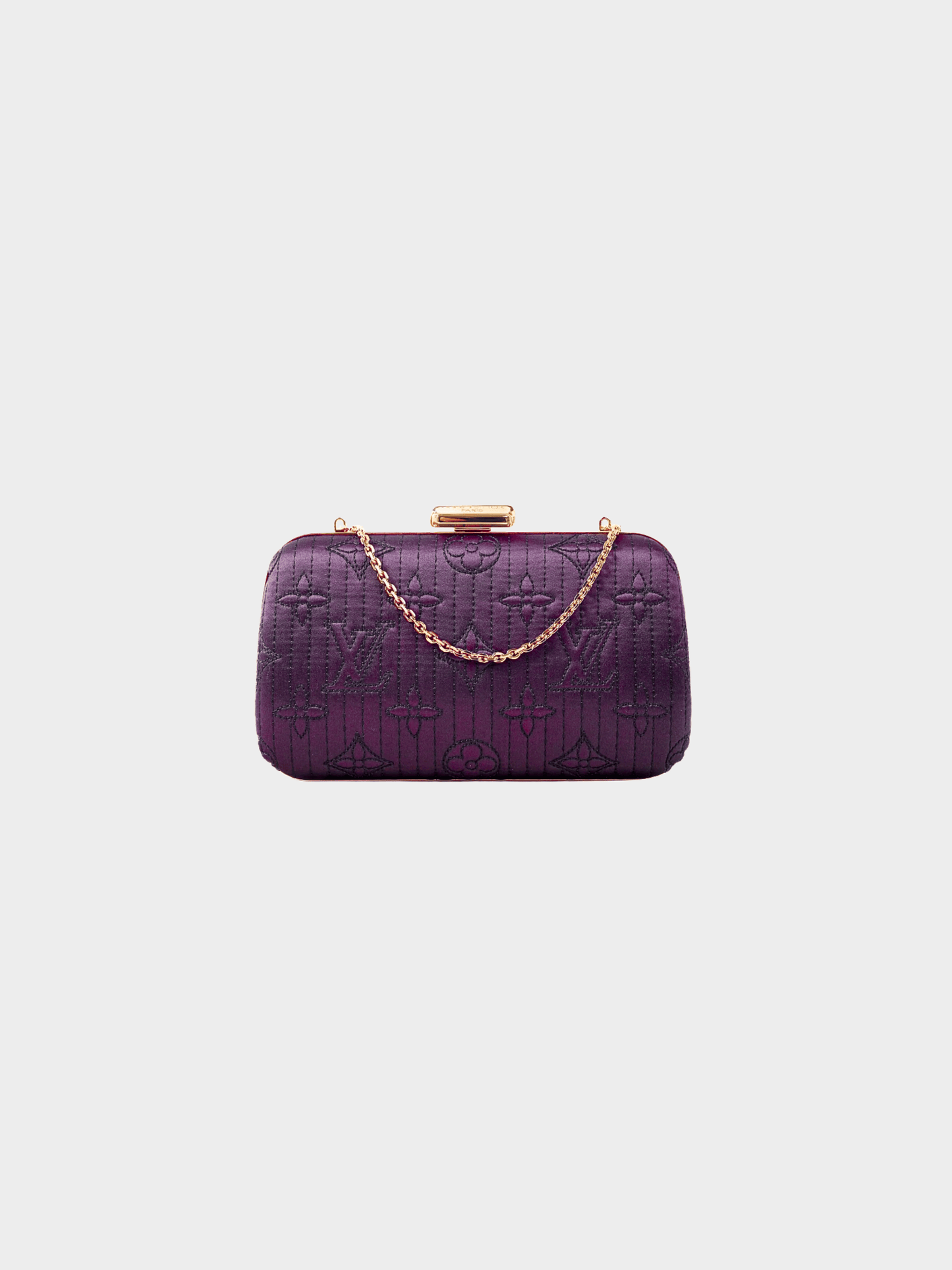 Louis Vuitton 2008 Minaudière Plum Monogram Motard Clutch