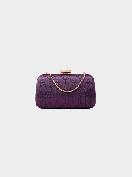 Louis Vuitton 2008 Minaudière Plum Monogram Motard Clutch