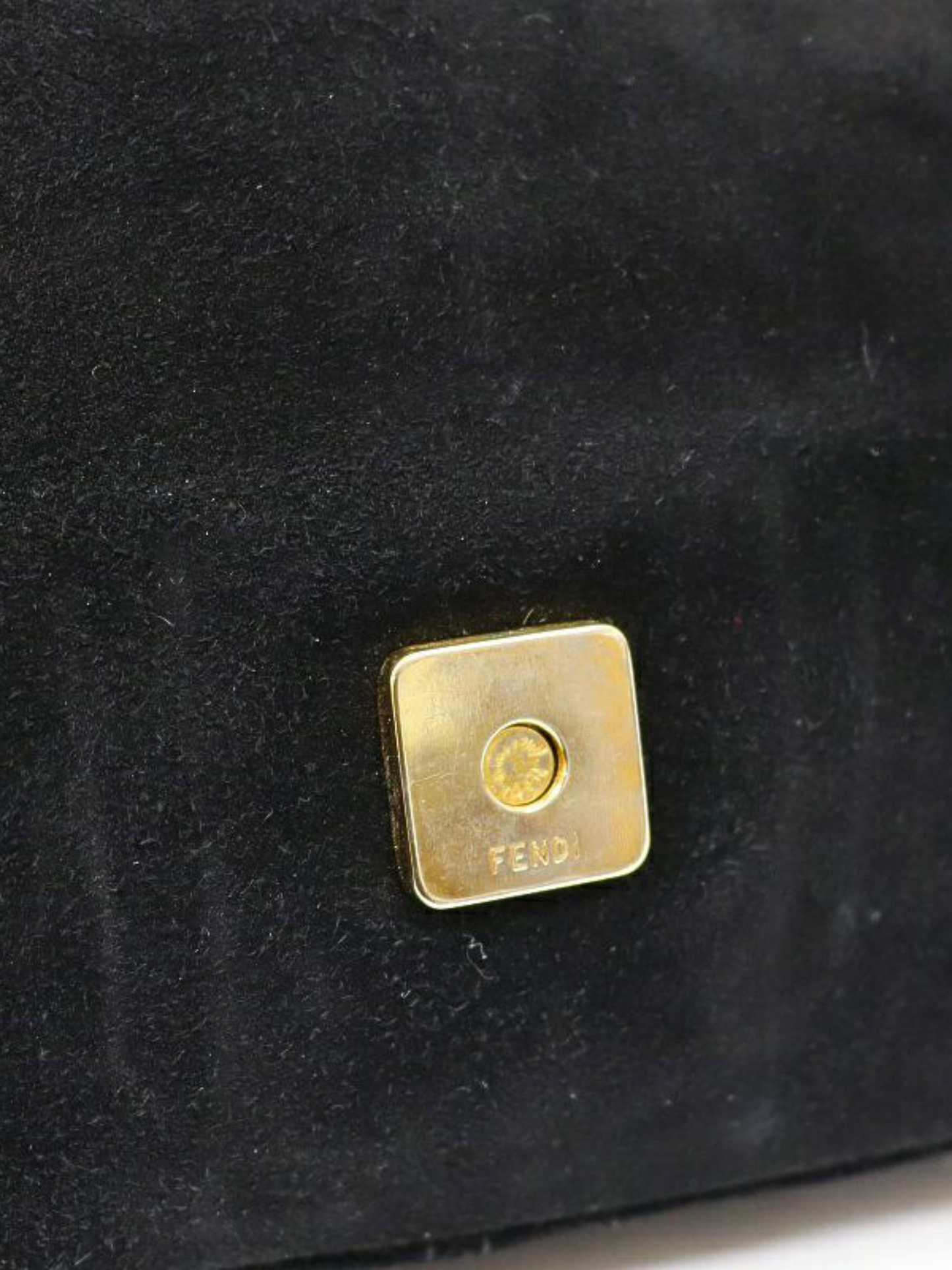 Fendi 2000s Black Suede Mama Baguette