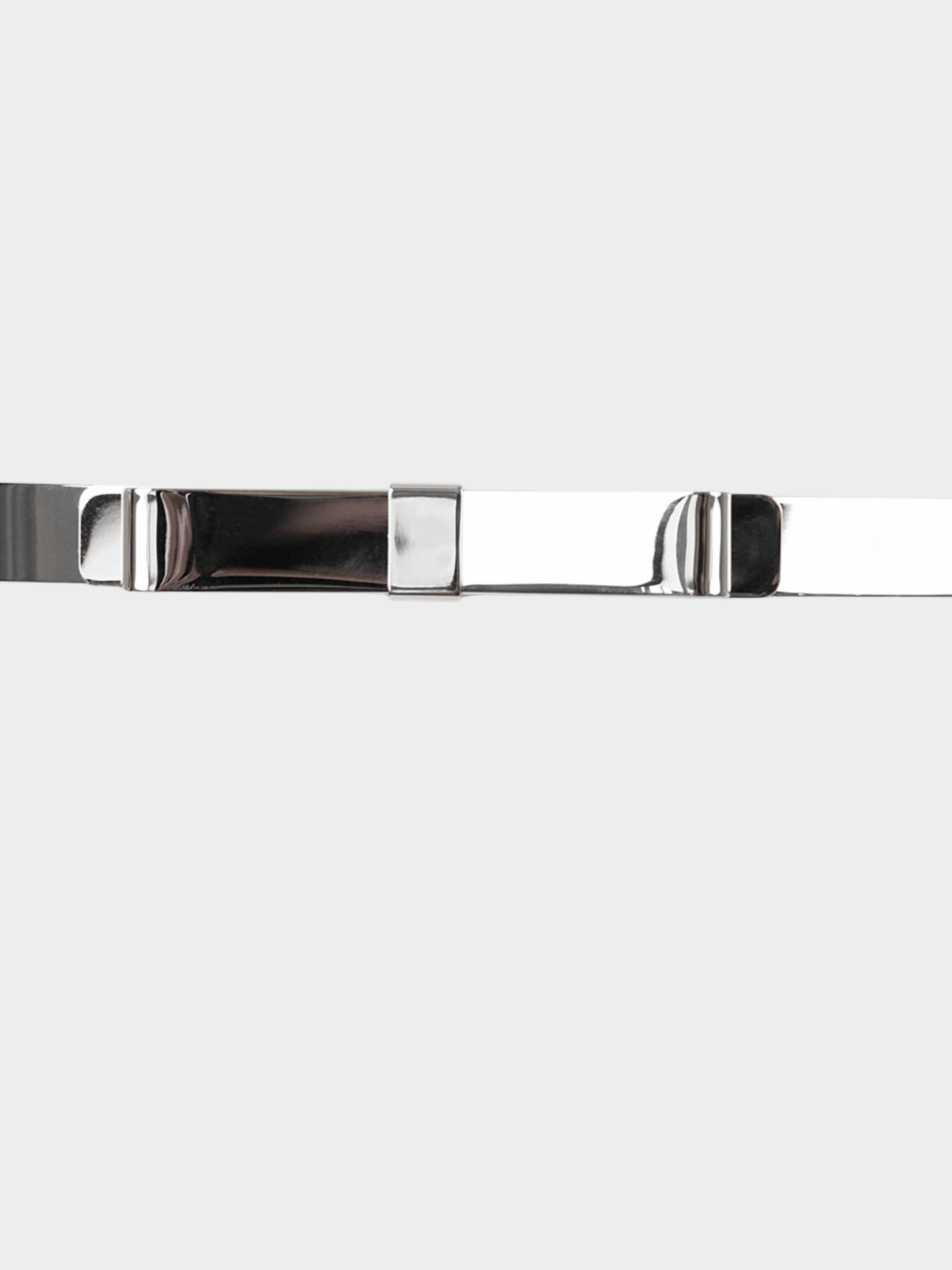 Miu Miu SS 2000 Silver Bow Metal Belt