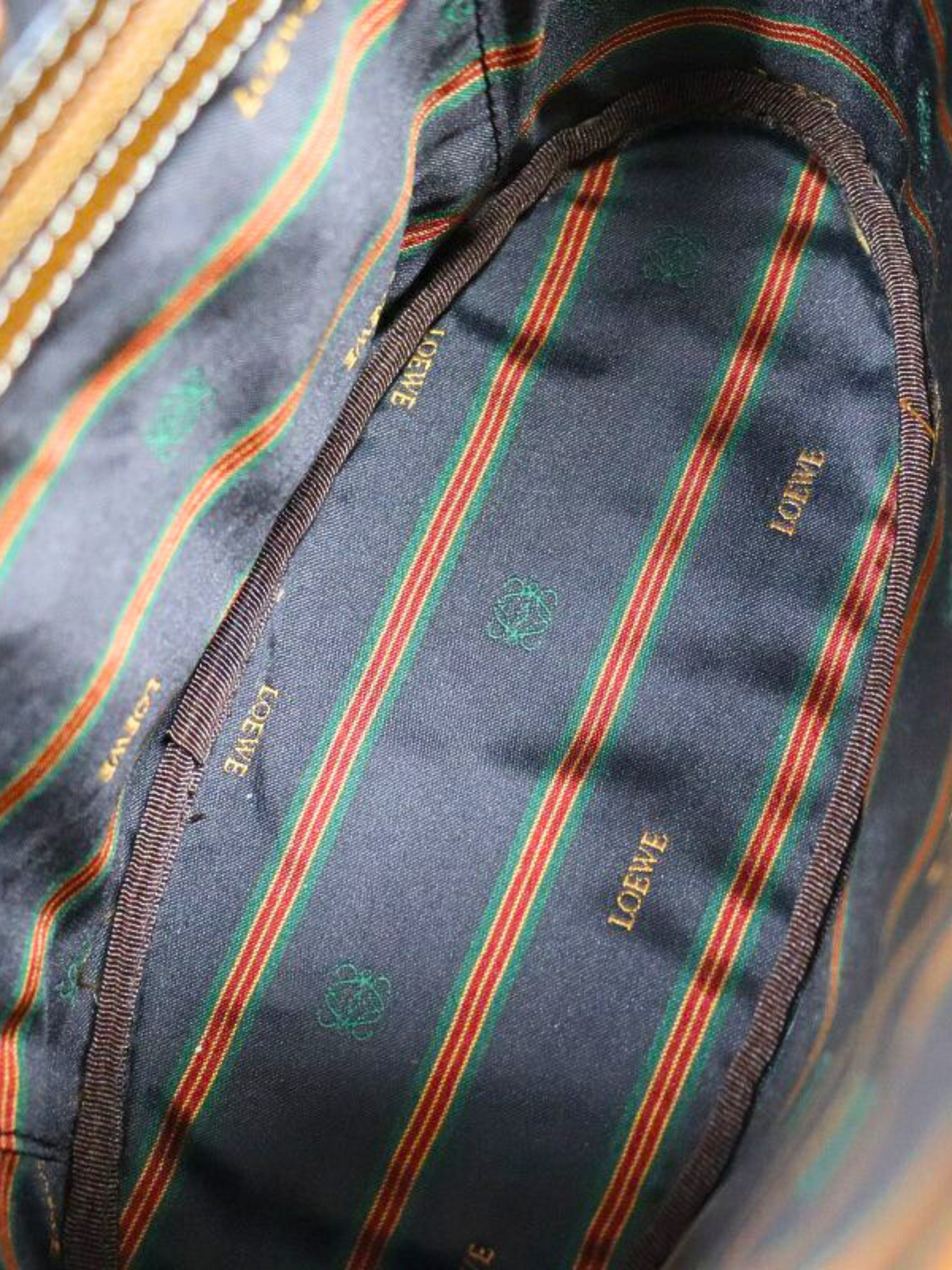 Loewe 1990s Camel Leather and Suede Velazquez Vanity Bag