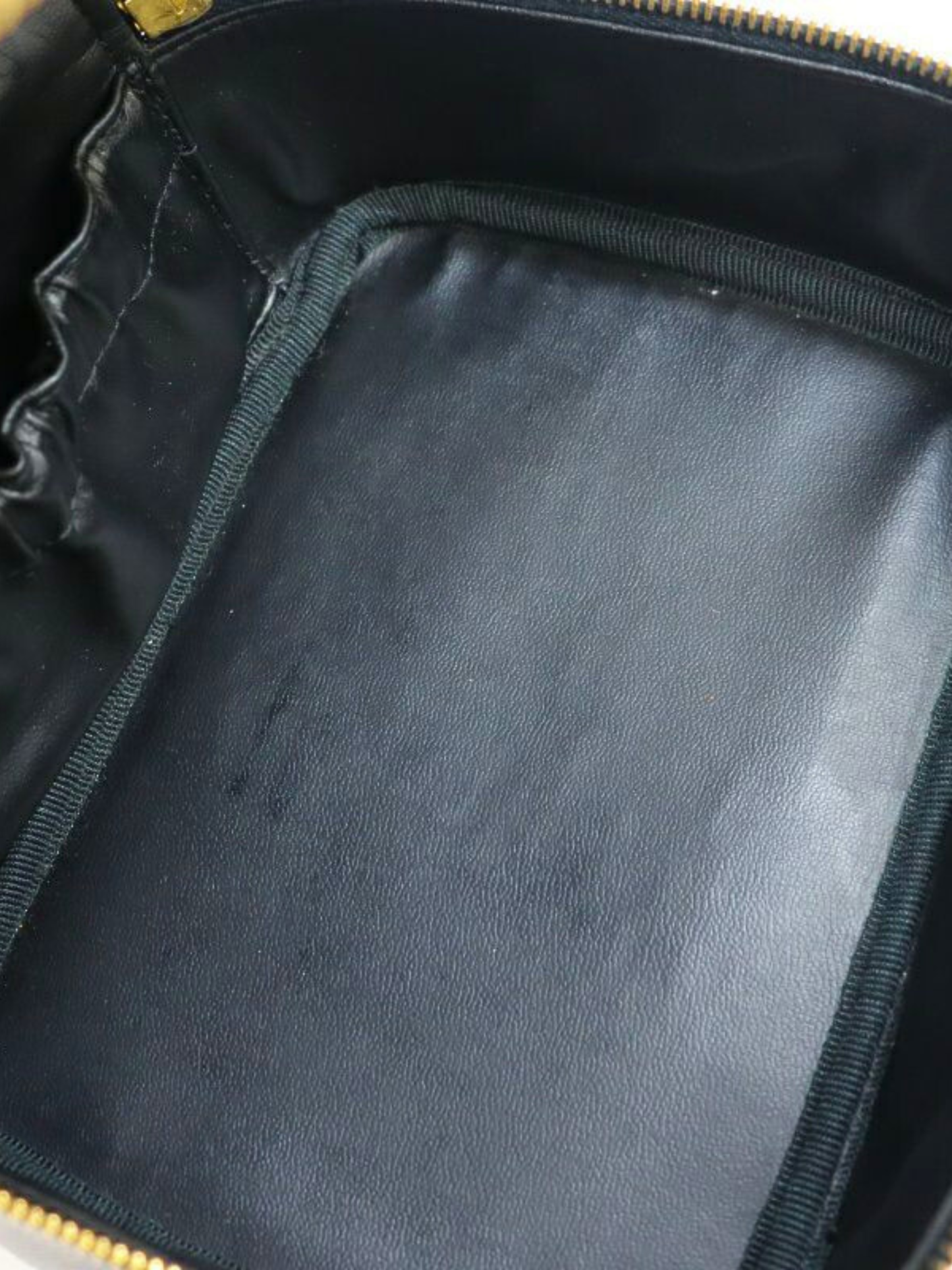 Chanel 1990s Black Caviar Vanity Bag