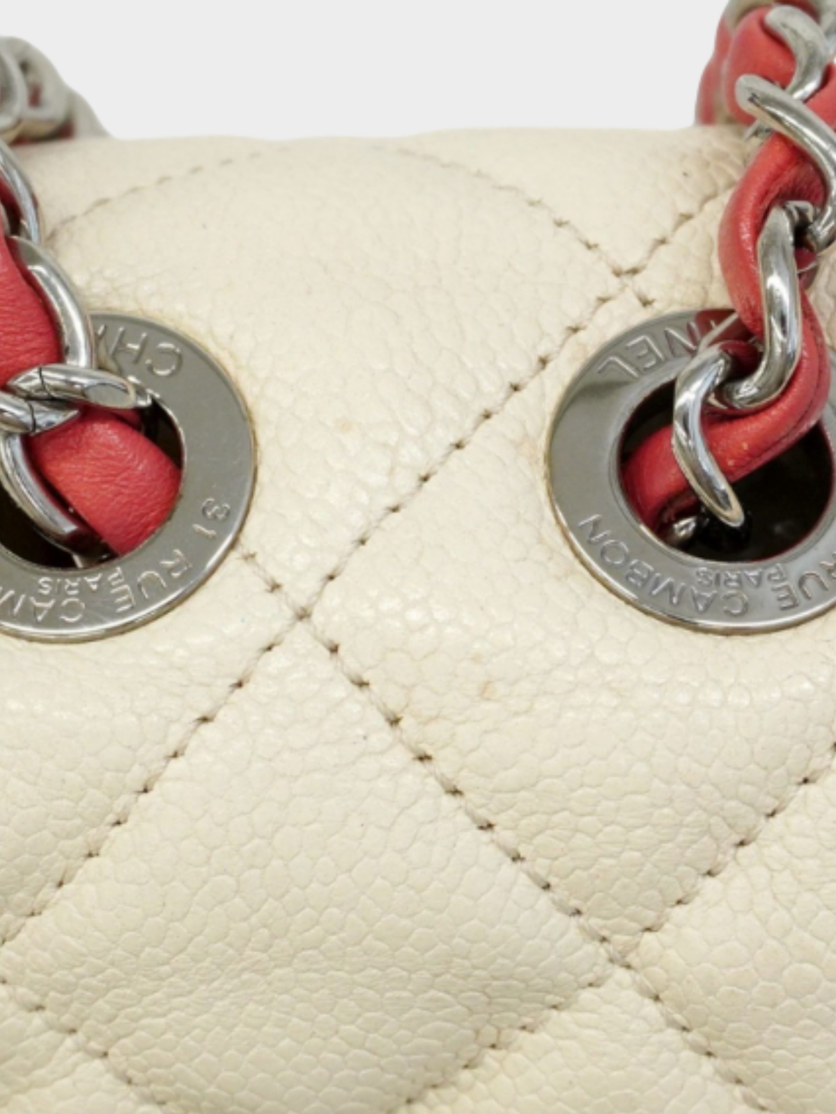 Chanel 2012-2013 Pink and White Jumbo Ombrè Single Flap Bag