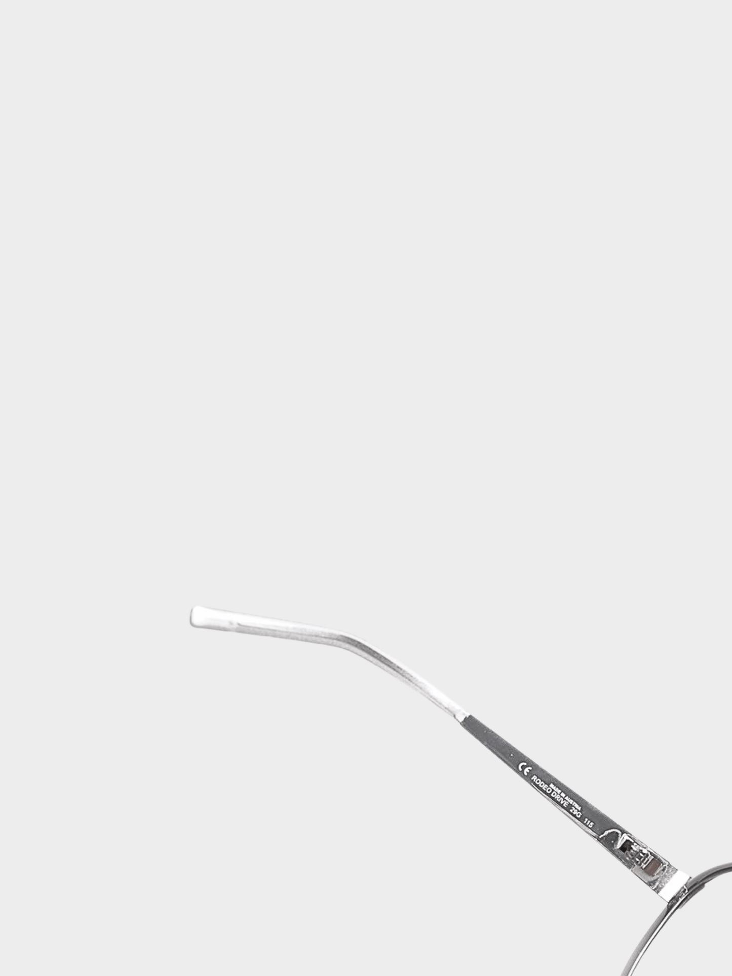 Christian Dior by John Galliano SS 2000 Silver Rodeo Drive Shield Sunglasses