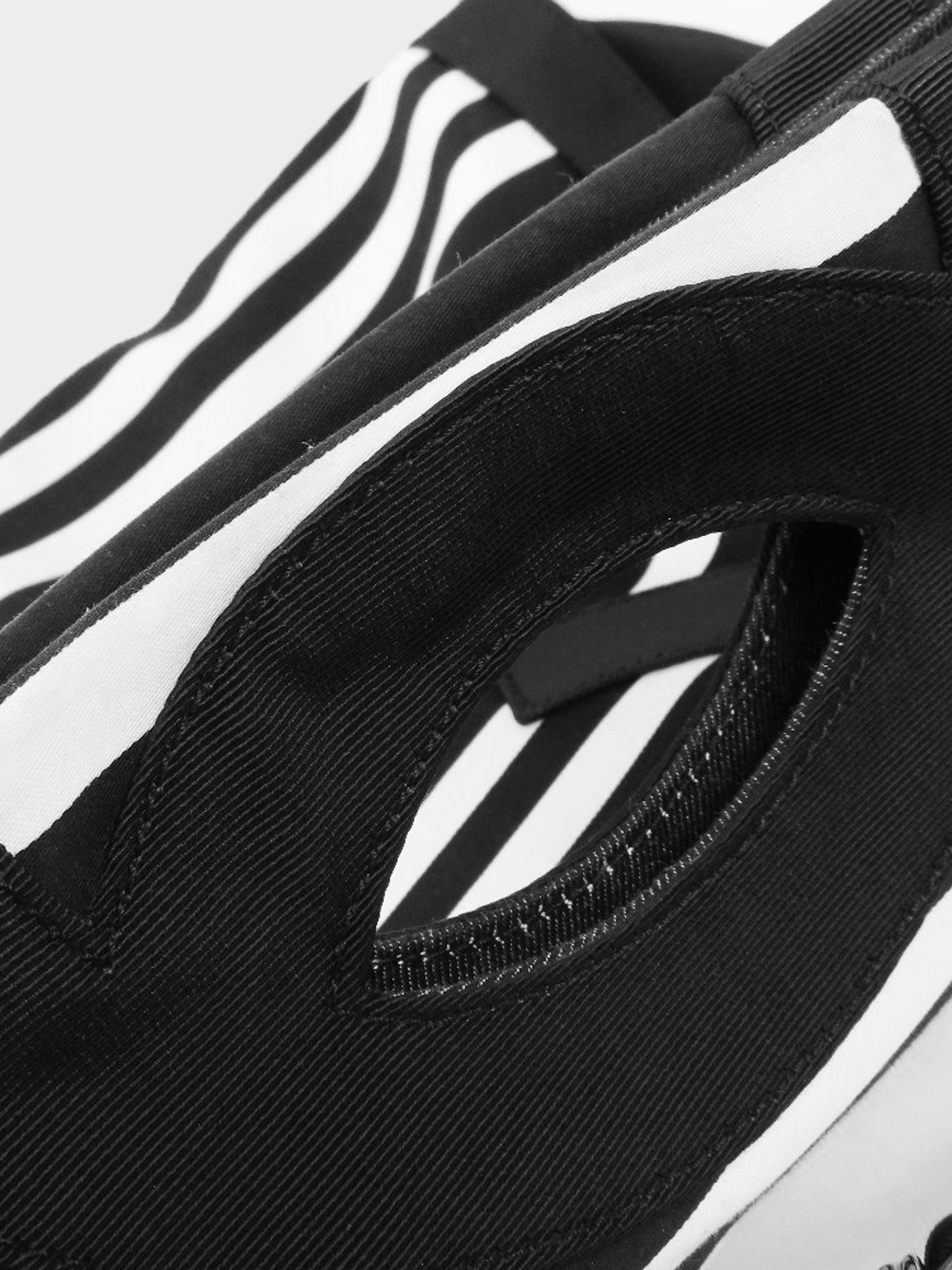 Chanel 2009-2010 Black and White Stripe Shopping Tote Bag