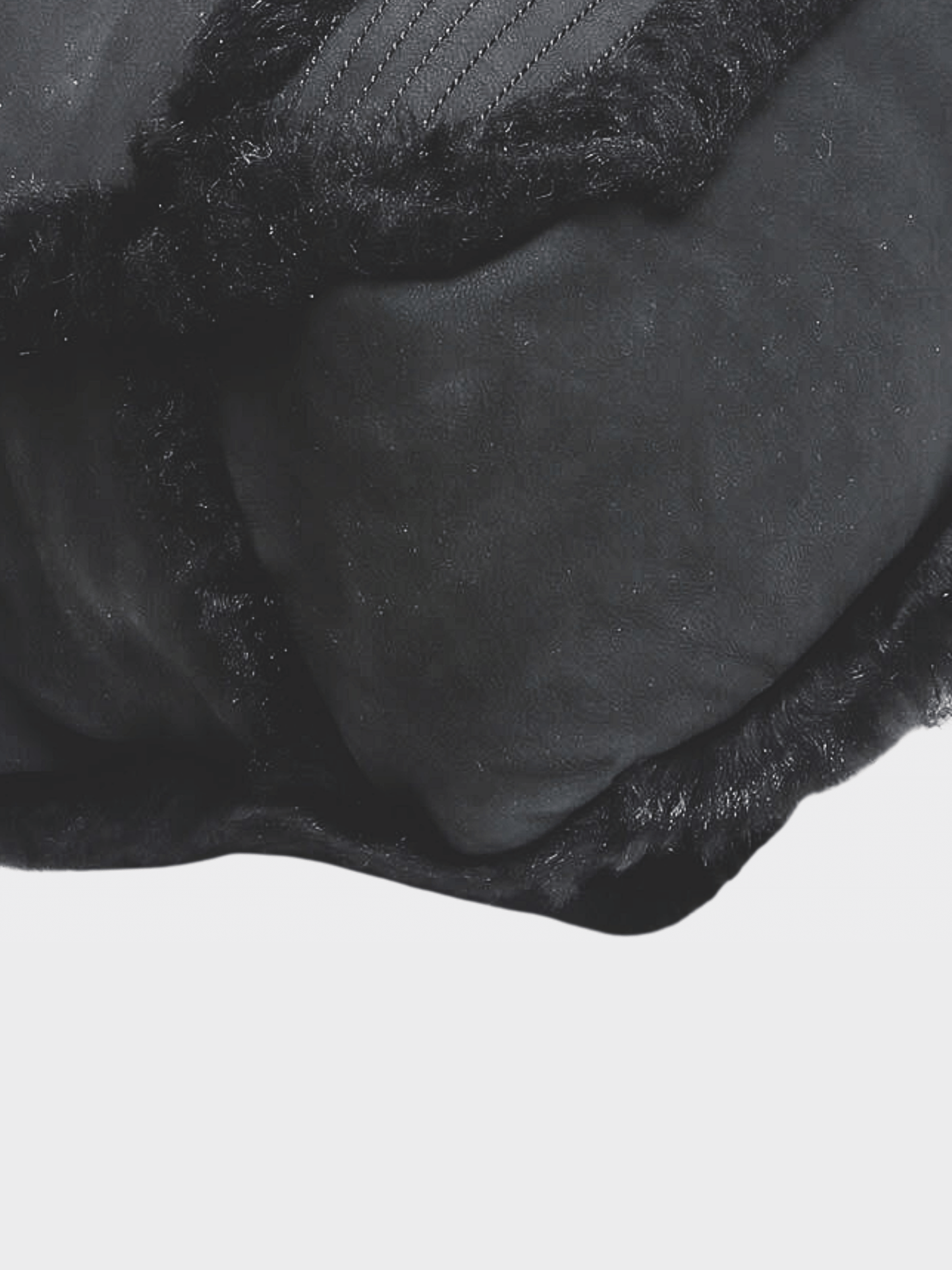 Chanel 2007-2008 Black Shearling Trim Tote Bag