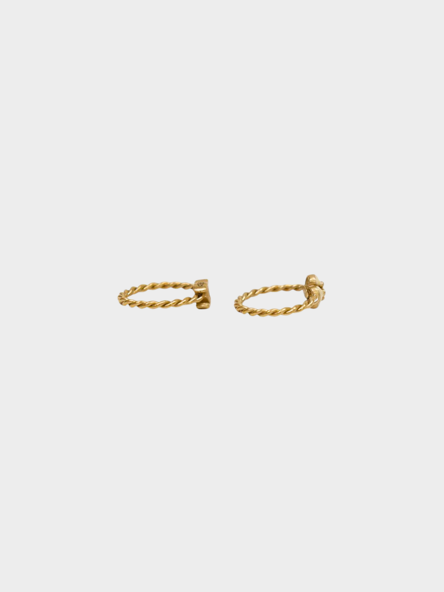Chanel 1990s Gold Coco Camellia Twist Ring Set