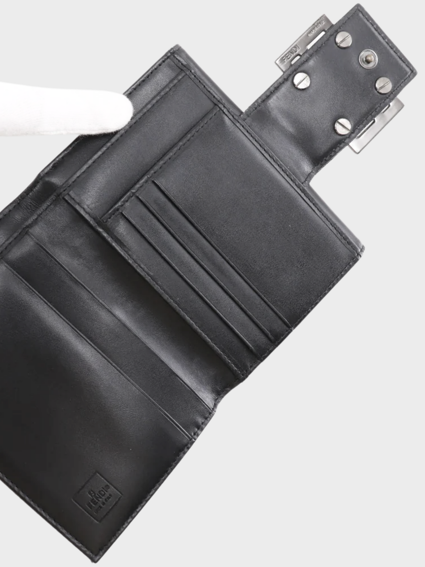 Fendi 2010s Black Zucchino Wallet