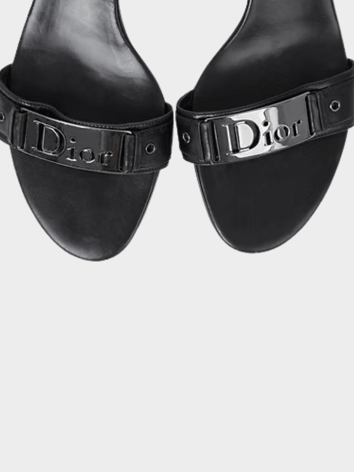 Christian Dior FW 2003 Black Bondage Kitten Heels