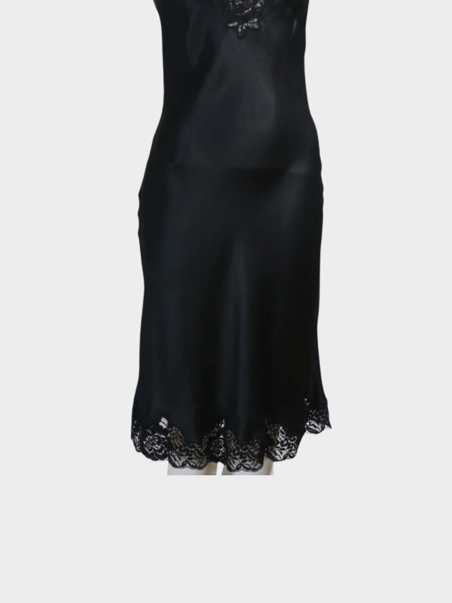 Dolce and Gabbana 1990s Black Lace Silk Dress