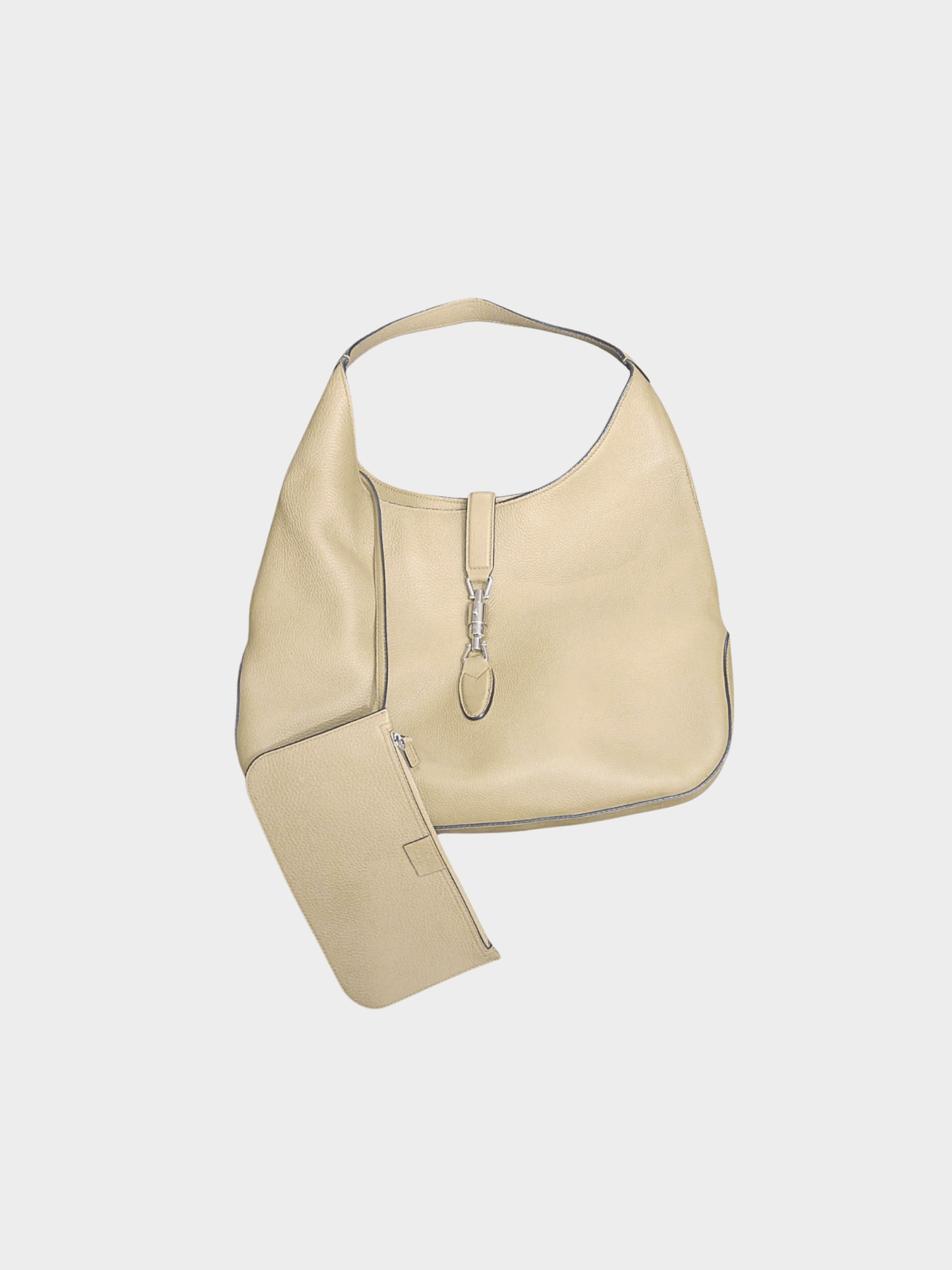 Gucci 2000s Nude Maxi Leather Jackie Shoulder Bag
