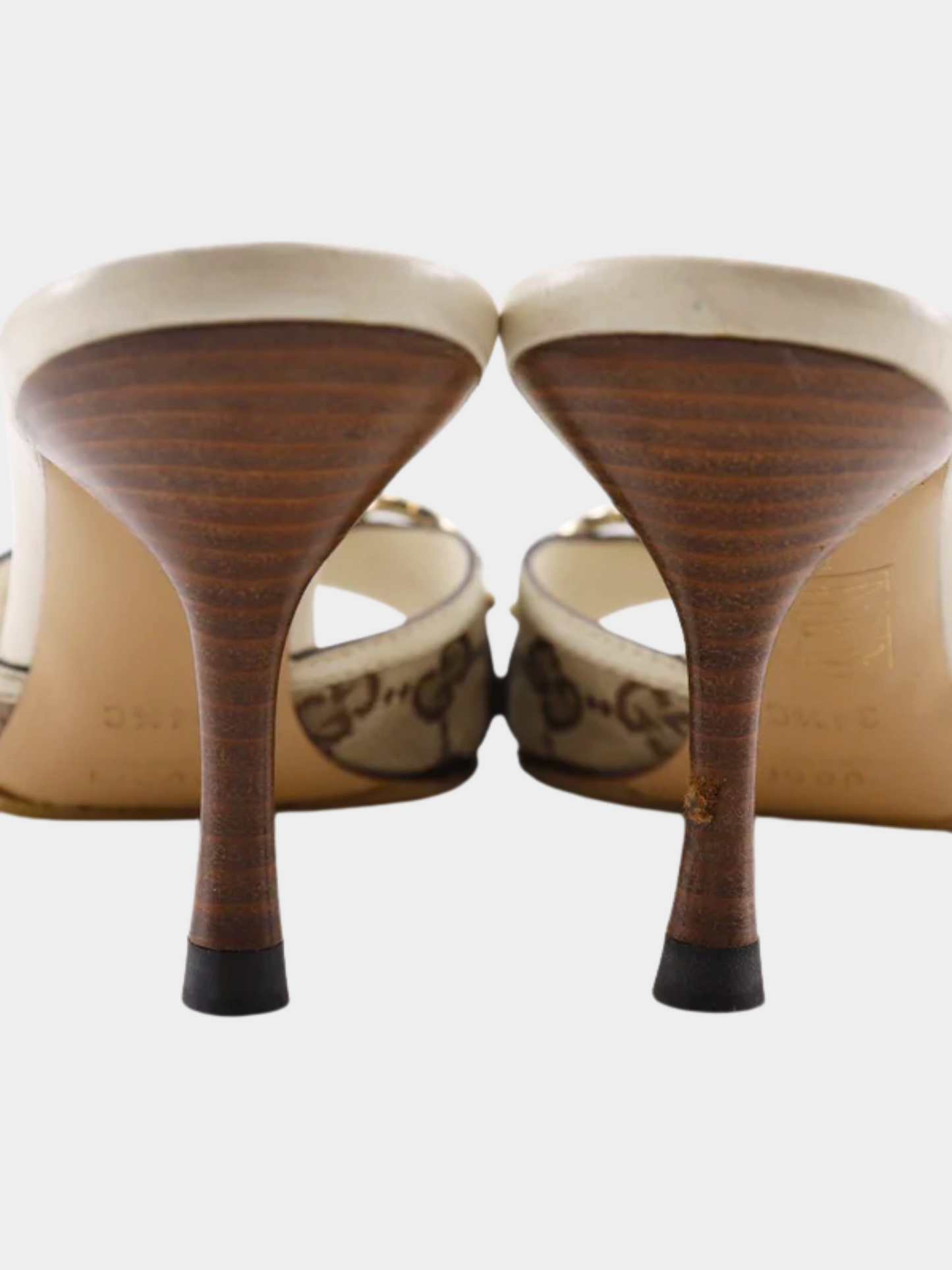 Gucci 2000s White Guccissima Leather Bamboo Horsebit Heels