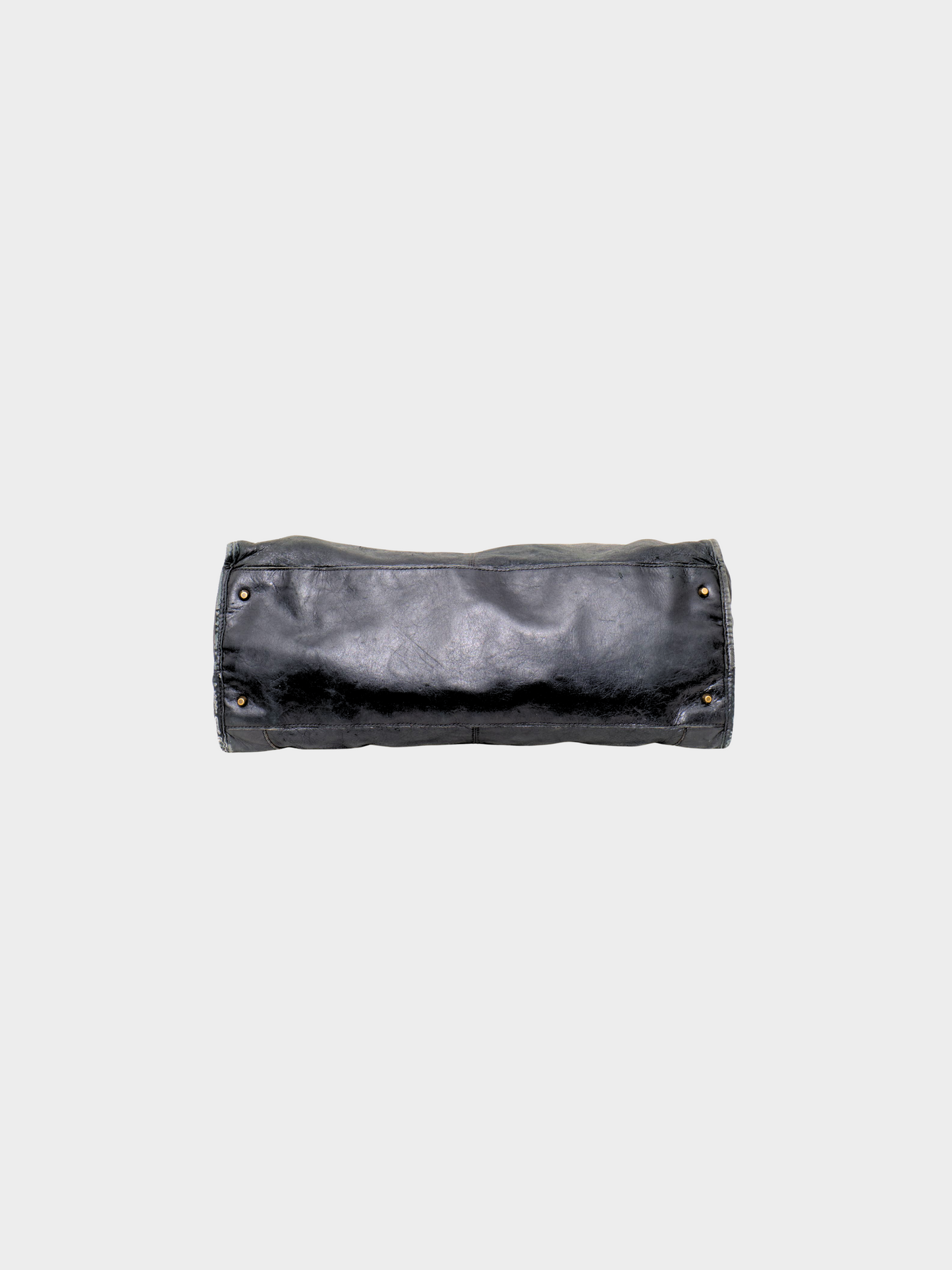 Balenciaga 2000 Black Leather Classic Weekender Bag