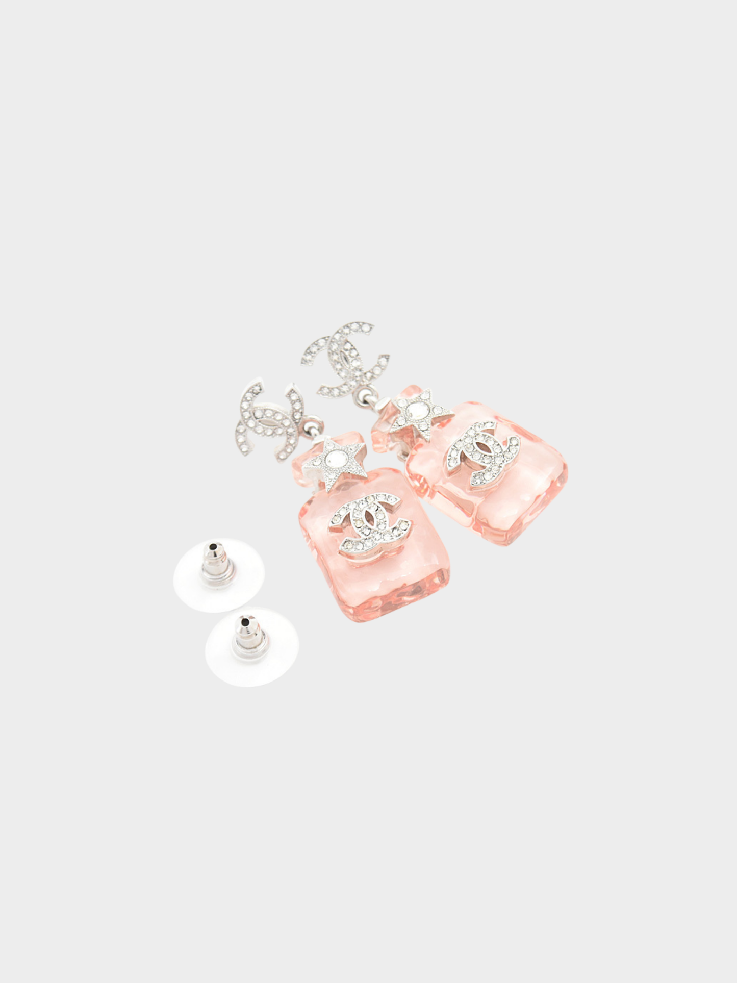 Chanel 2020s Coco Mark Perfume Bottle Perfume Bottle Rhinestone Earrings