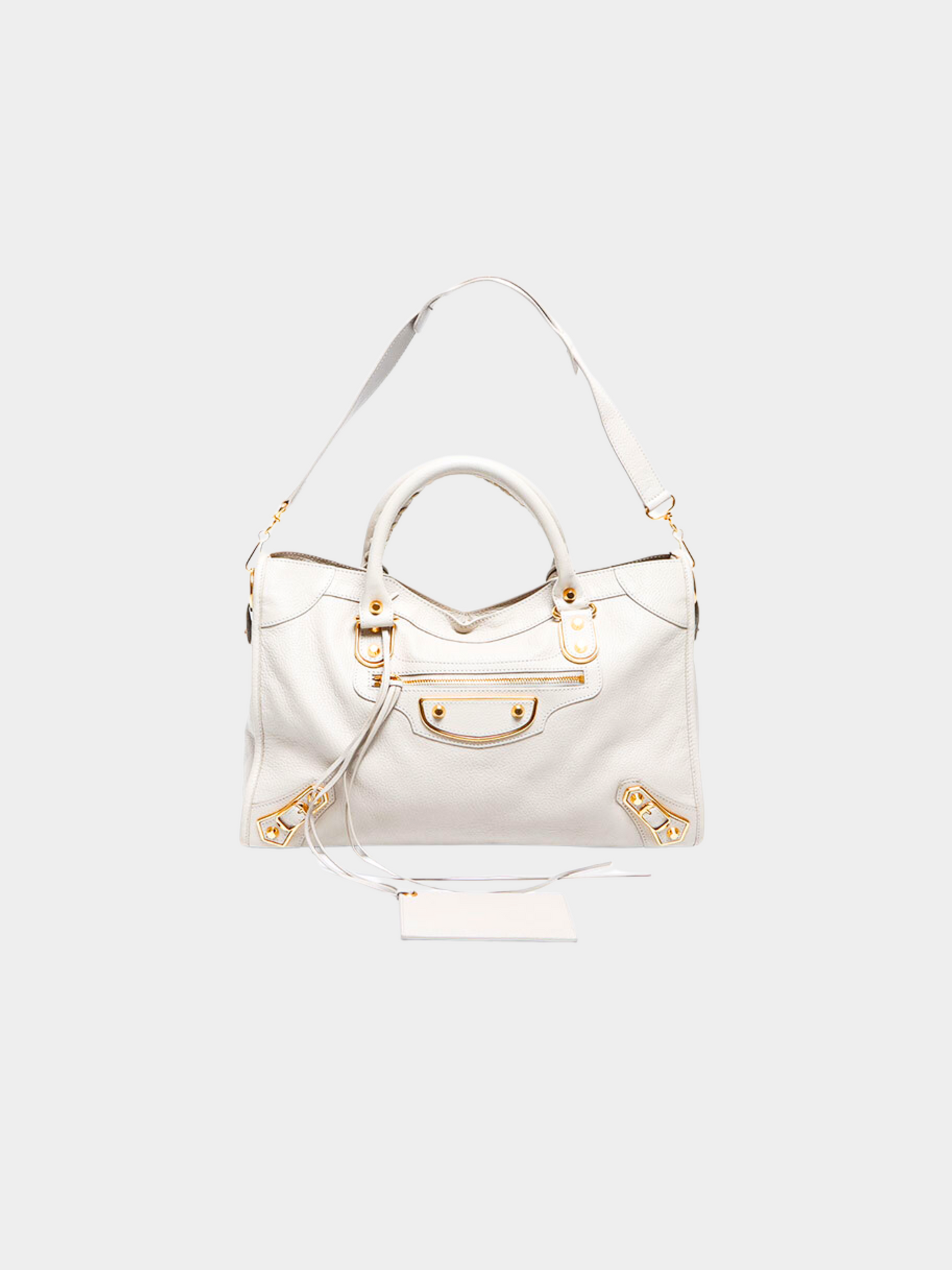 Balenciaga 2014 White Leather Classic City Bag