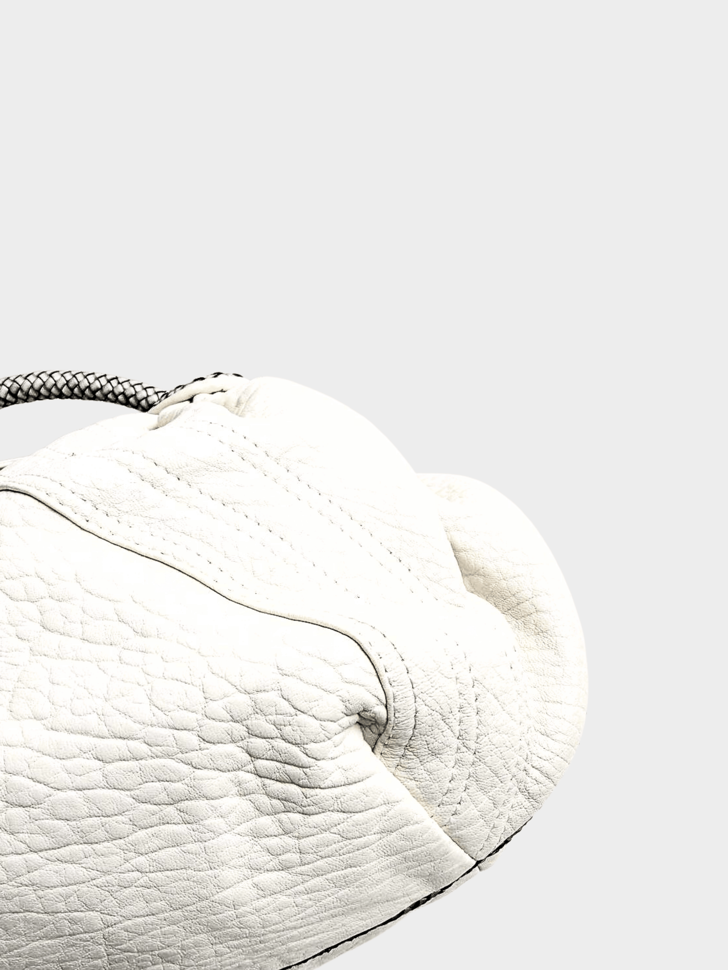 Fendi 2000s White Leather Nappa Nuvolata Spy Bag