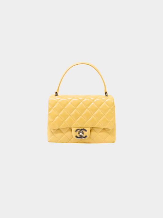 Chanel 2005 Beige Matelasse Top Handle Bag