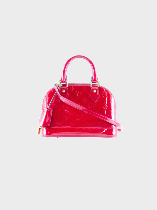 Louis Vuitton 2014 Red Alma Monogram Handbag
