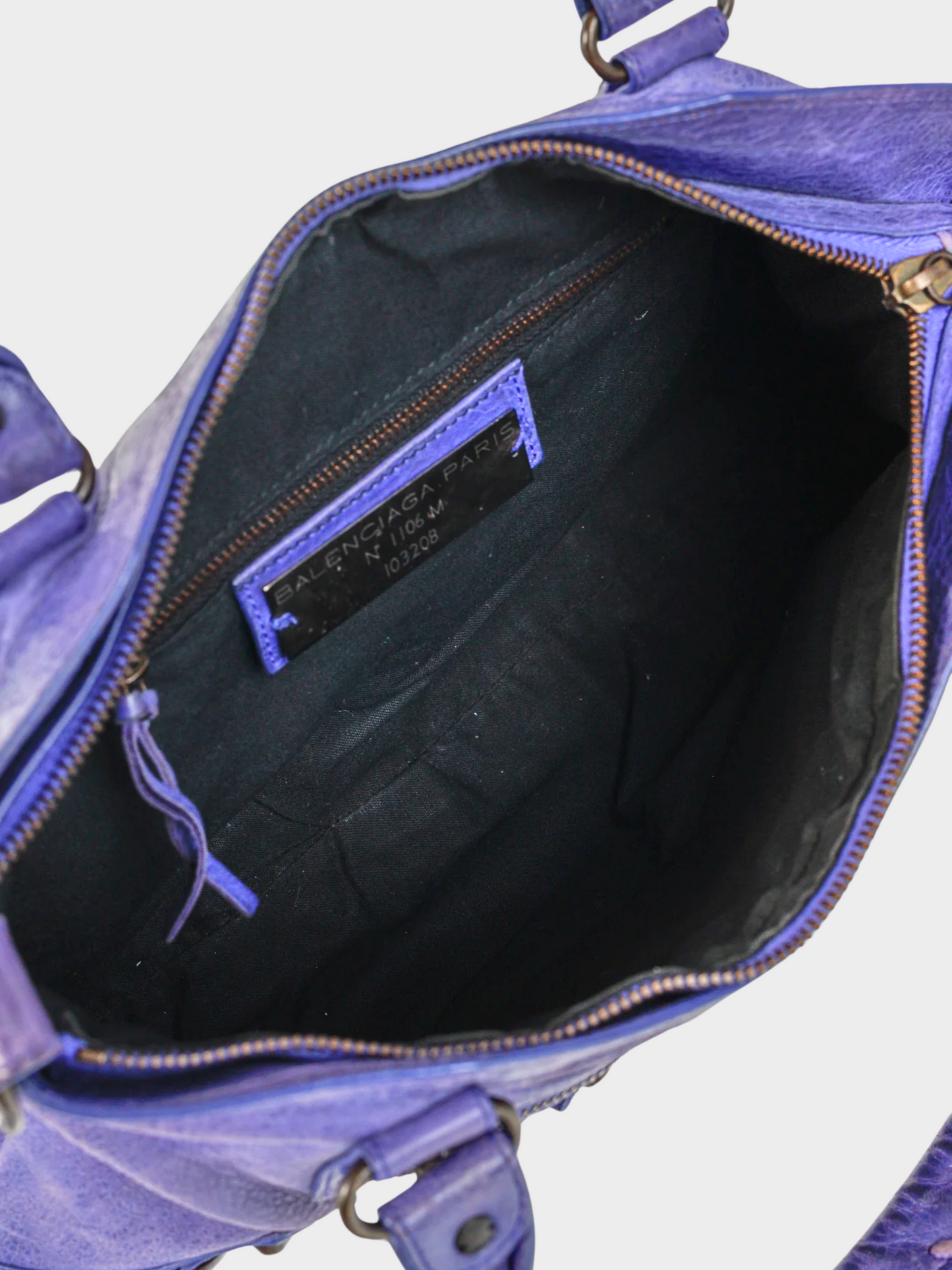 Balenciaga 2000s First Bleu Lavande Agneau Shoulder Bag