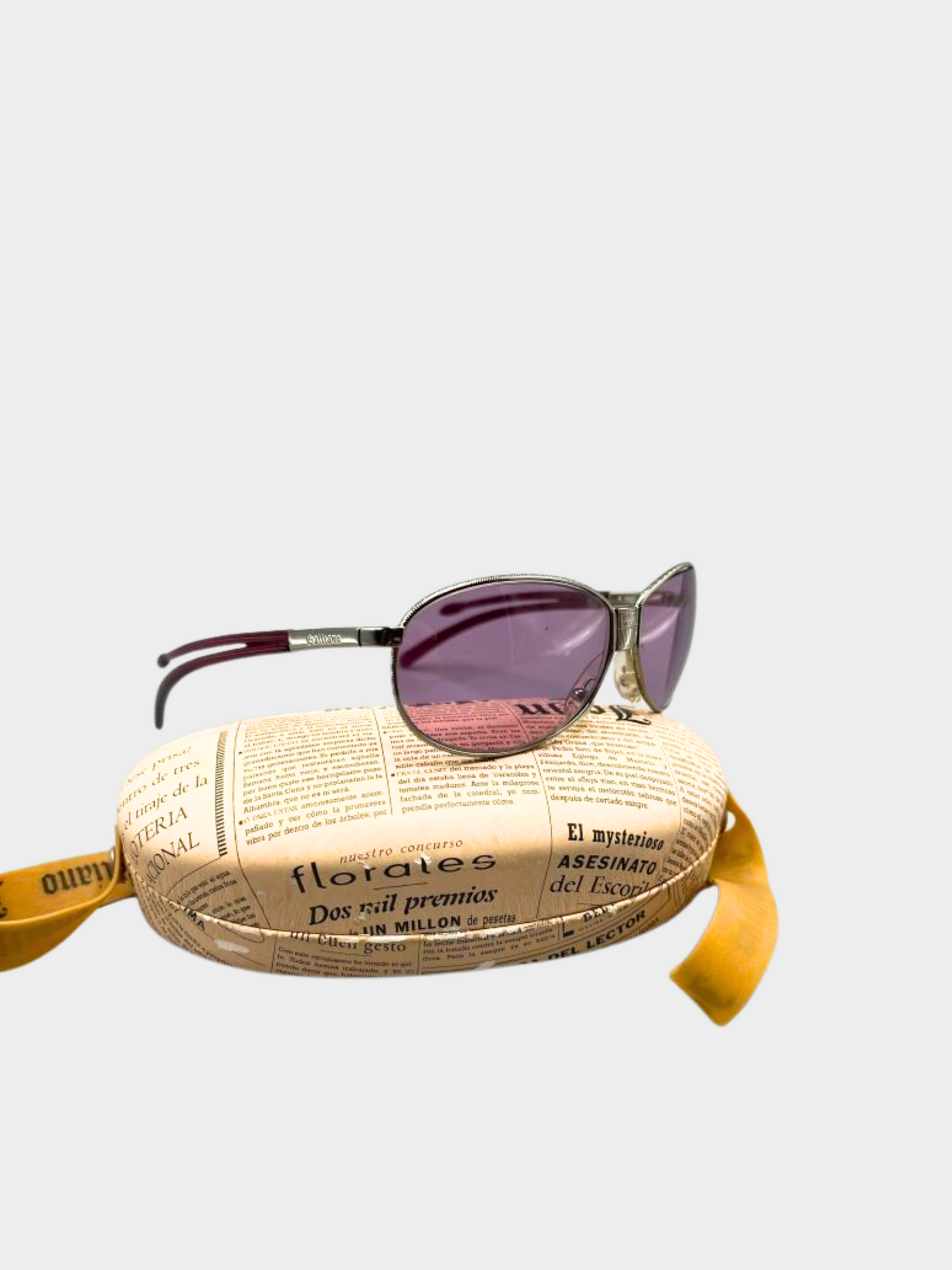 John Galliano 2000s Purple Metal Sunglasses