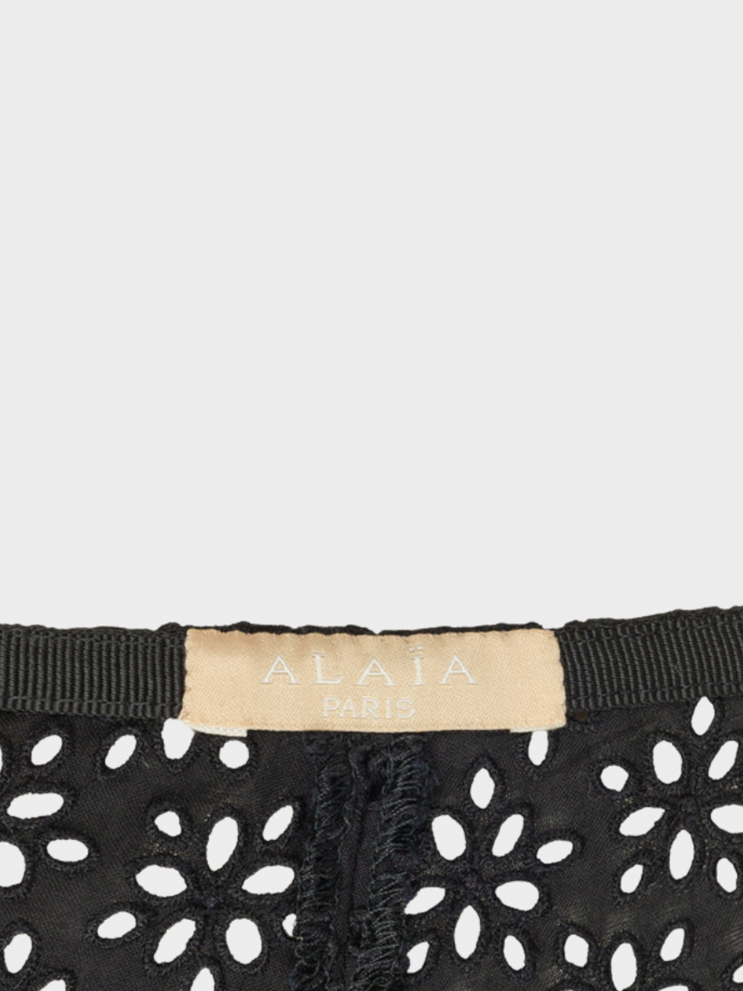 Alaïa 2000s Black Openwork Skater Skirt