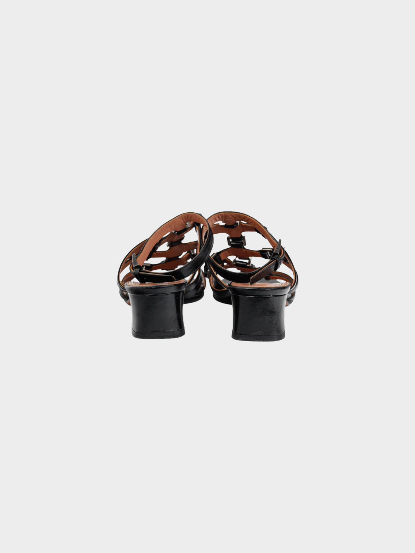Azzedine Alaïa 2000s Black Leather Strappy Studded Sandals