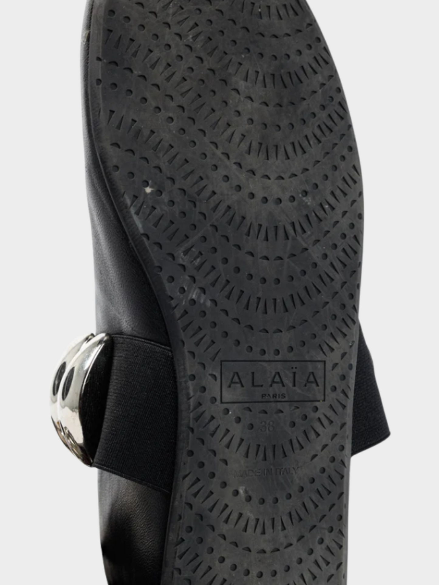 Azzedine Alaïa 2010s Black Noir Lambskin Mary-Jane Ballerina Flats