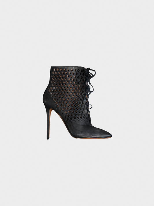 Azzedine Alaïa 2000s Black Cutout Leather Pumps
