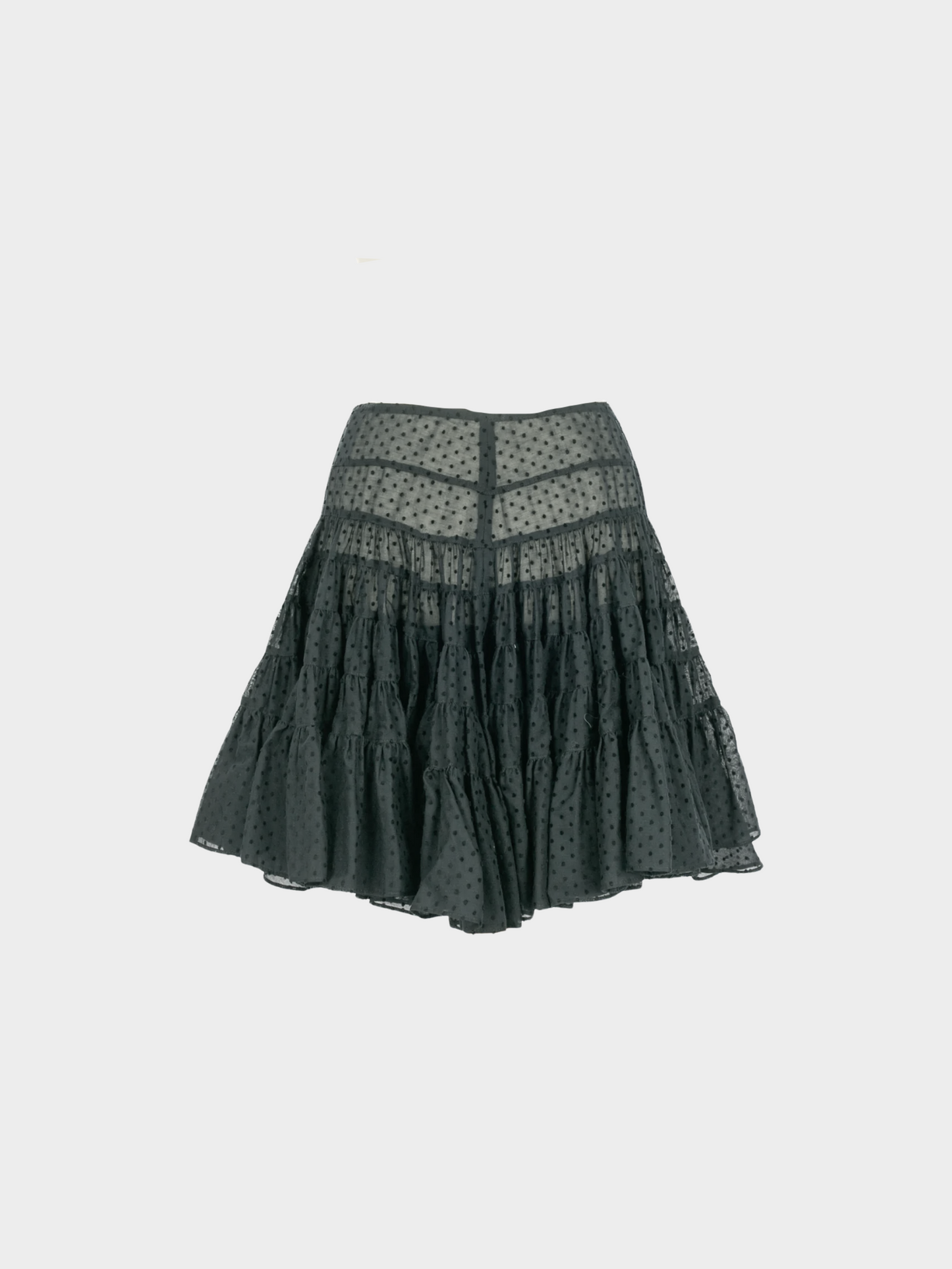 Azzedine Alaïa 1990s Black Cotton Skater Skirt