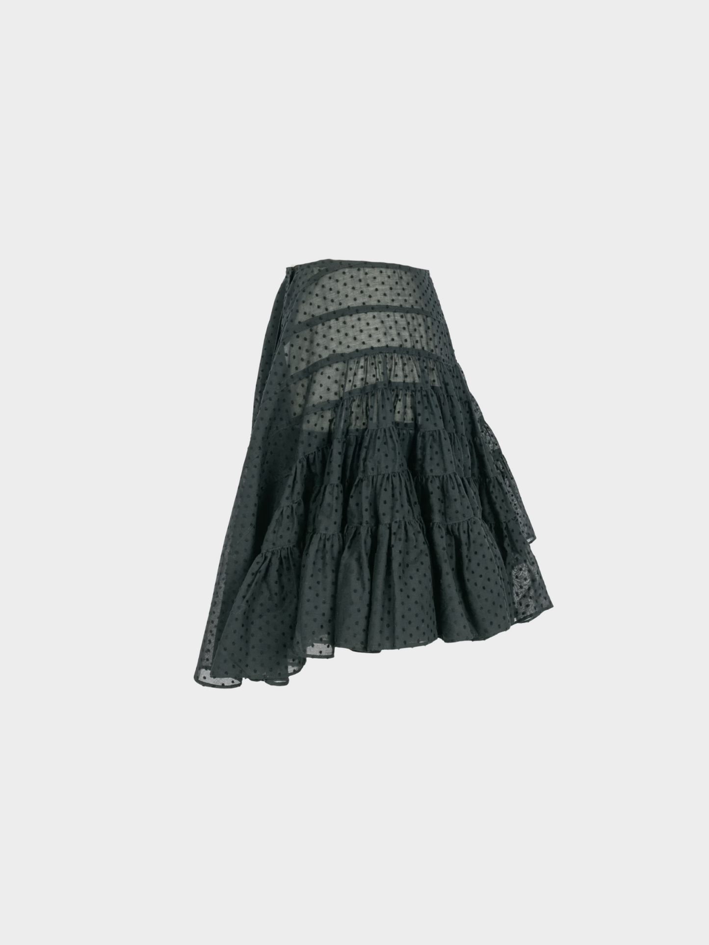 Azzedine Alaïa 1990s Black Cotton Skater Skirt