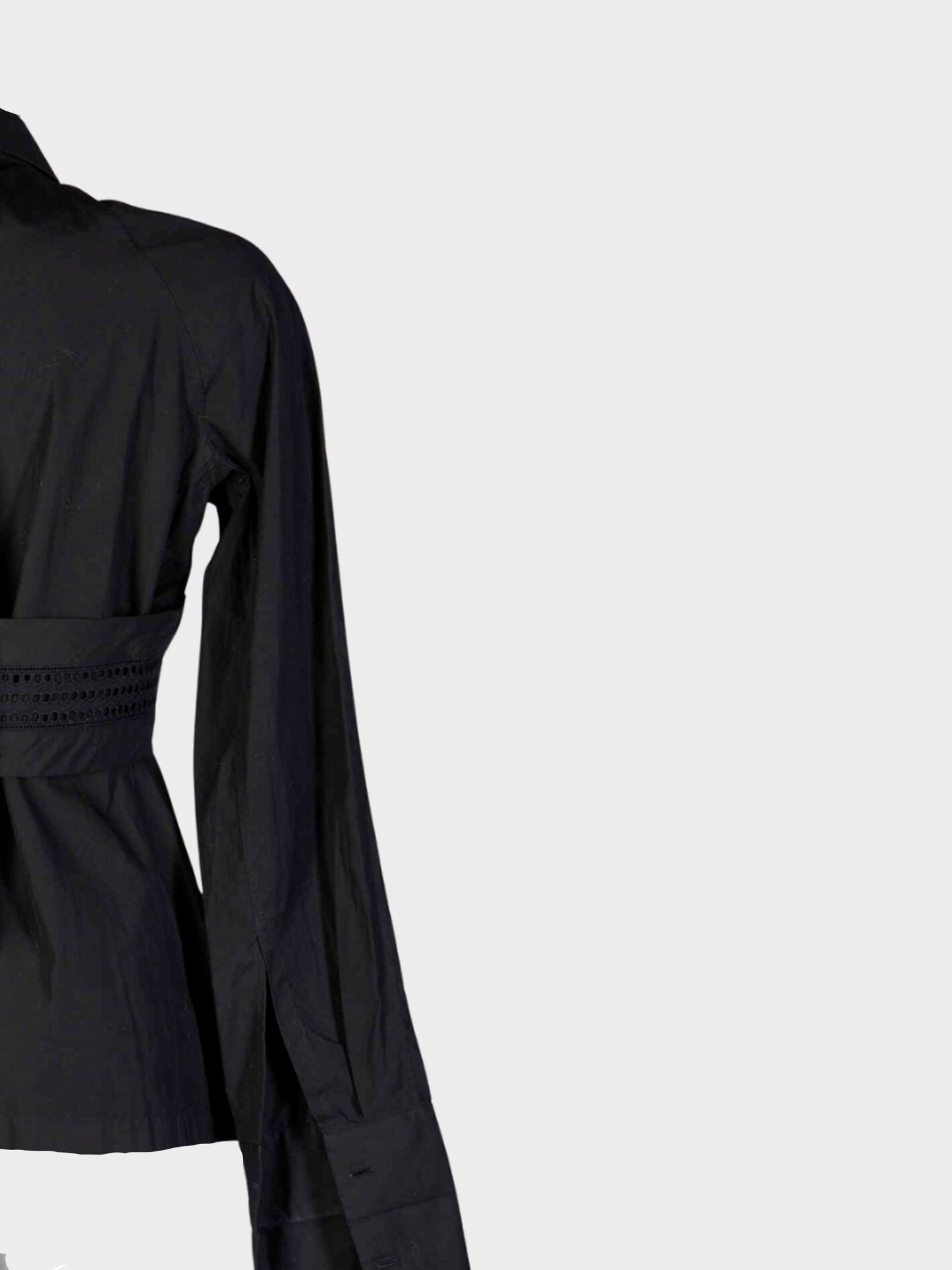 Alaïa 2000s Black Button Down Top