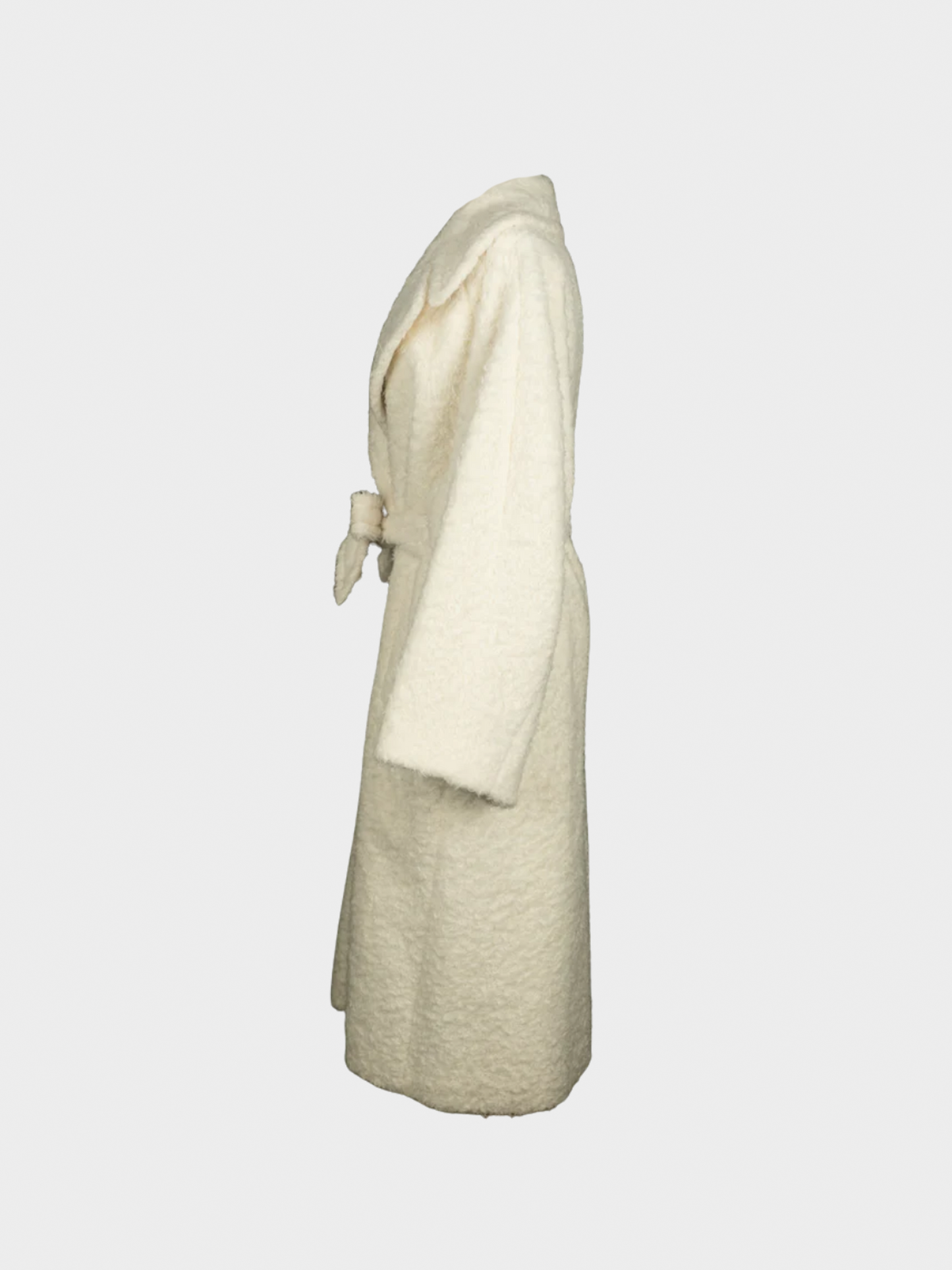 Alaïa 2010s White Alpaca Wool Coat