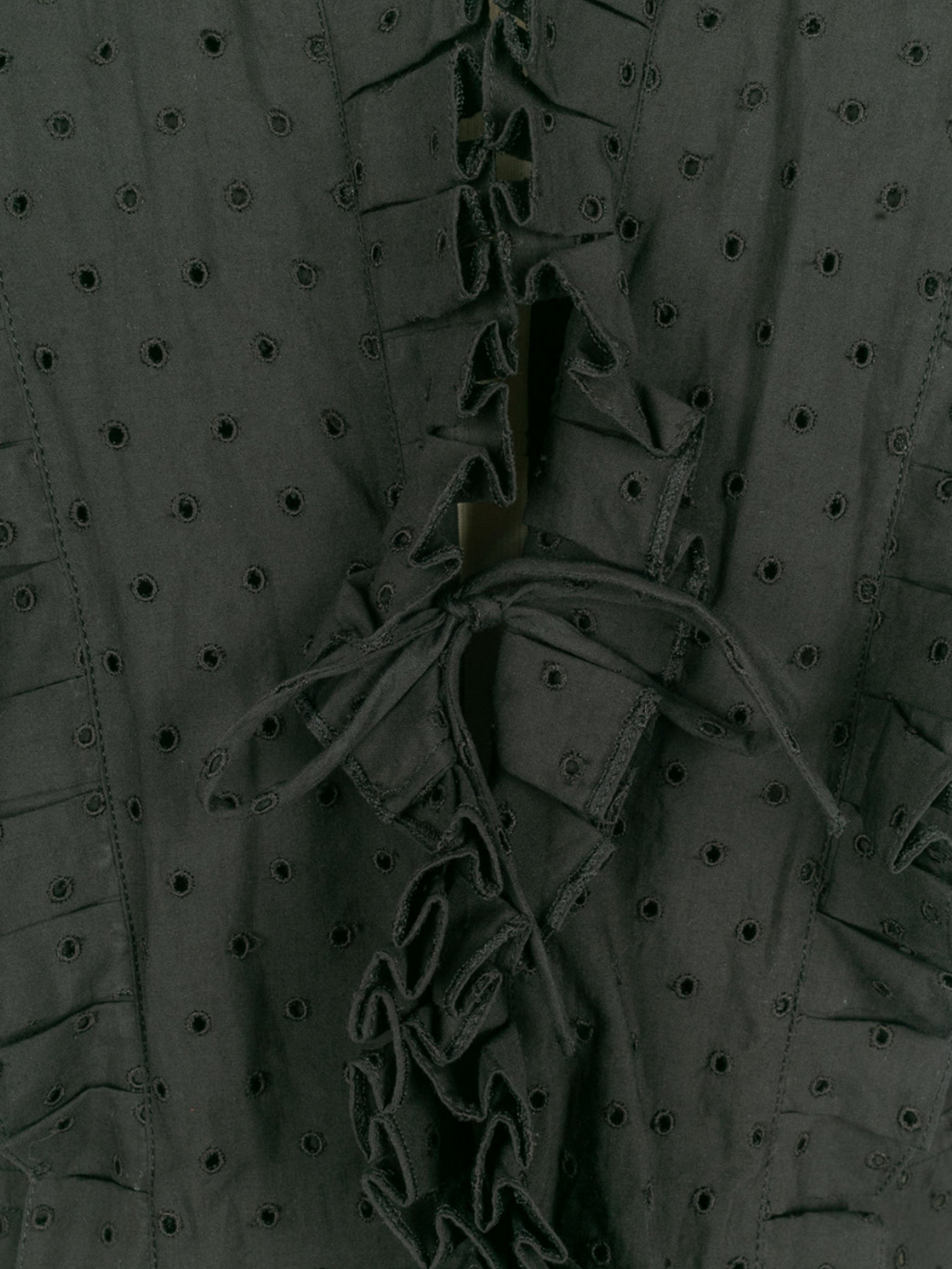 Alaïa SS 2015 Black Openwork Cotton Dress