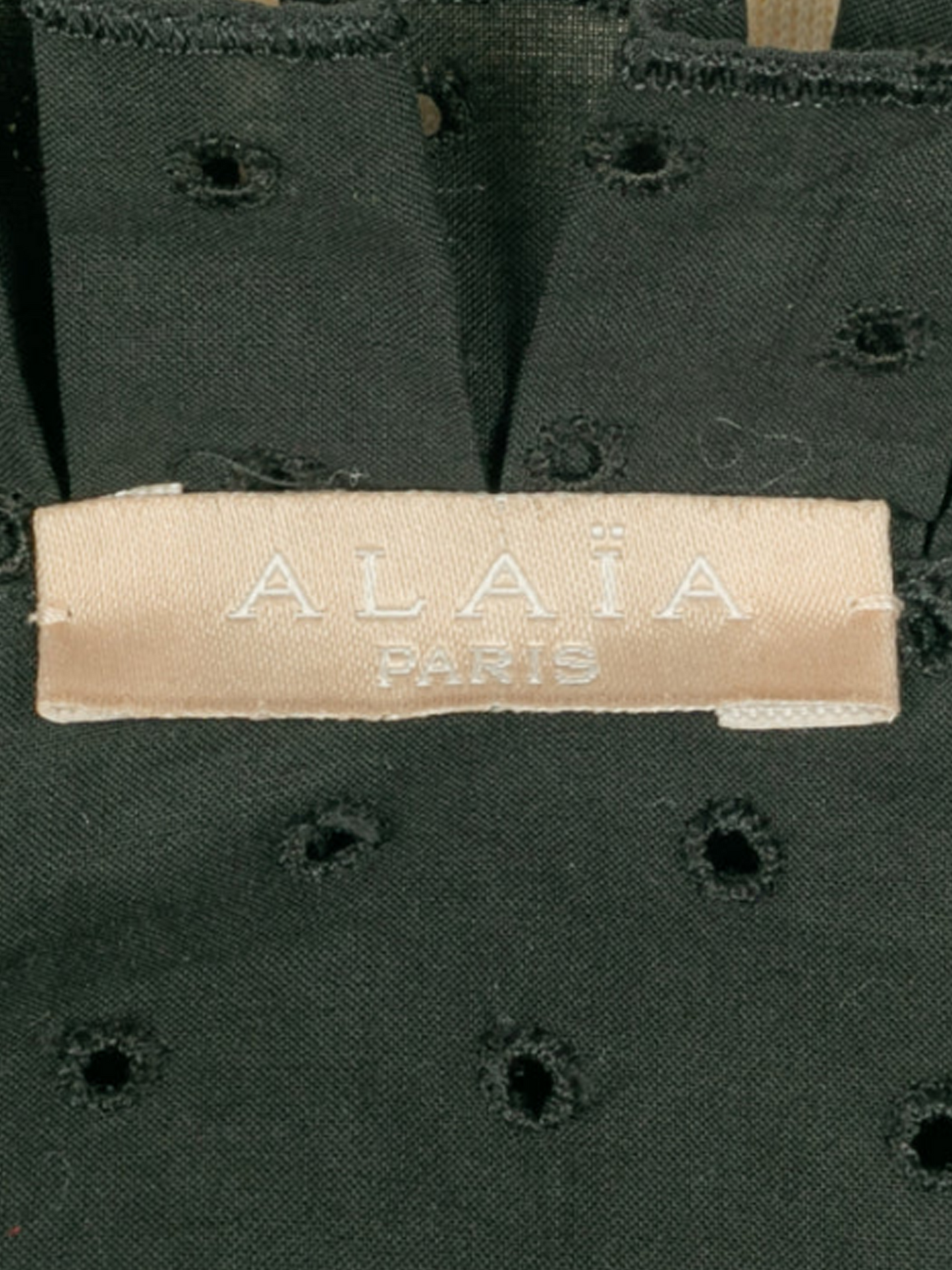 Alaïa SS 2015 Black Openwork Cotton Dress