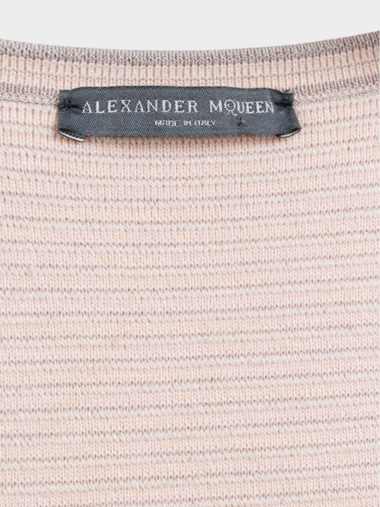 Alexander McQueen 2017 Rose \Metallic Knit Corset Wool-Blend Mini Dress