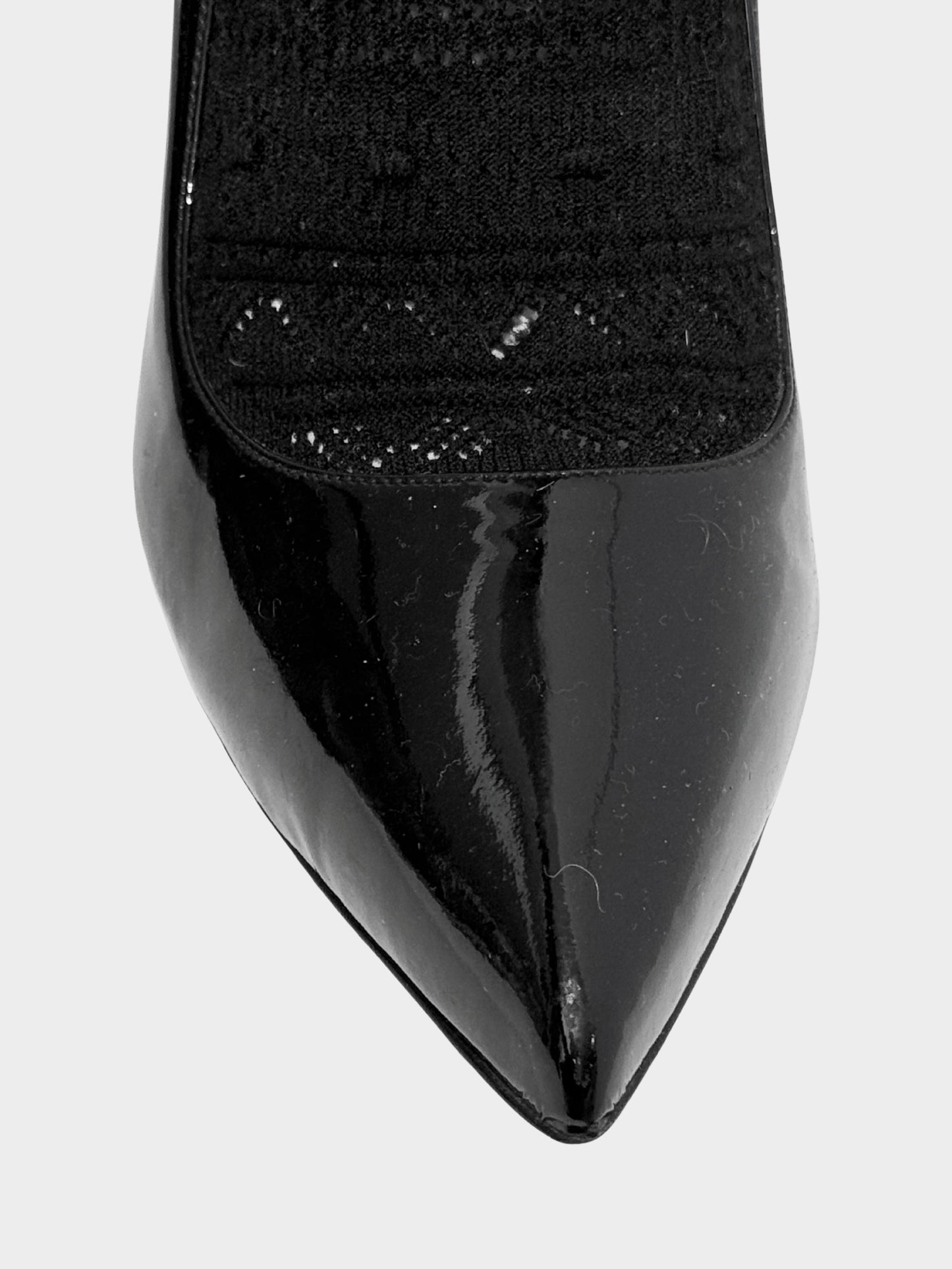 Alexander McQueen 2010s Black Patent Leather Sock Pumps