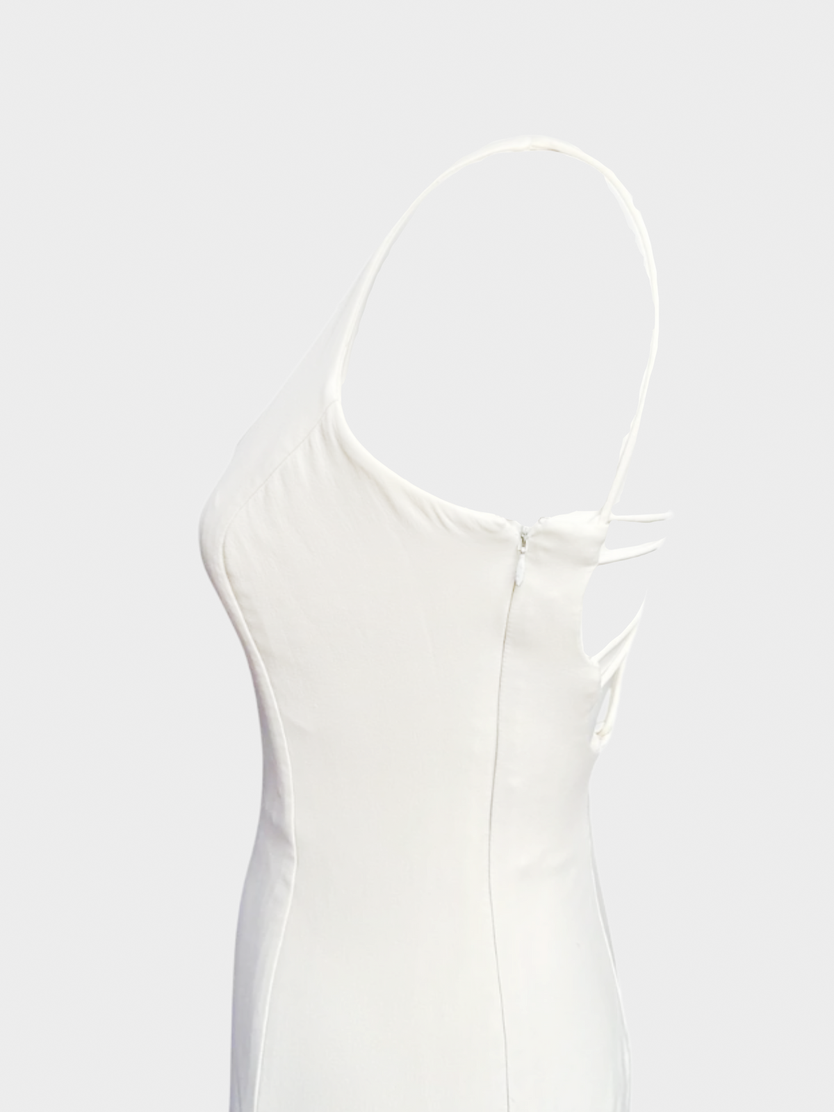 Giorgio Armani SS 1997 Runway Silk Ivory Evening Gown