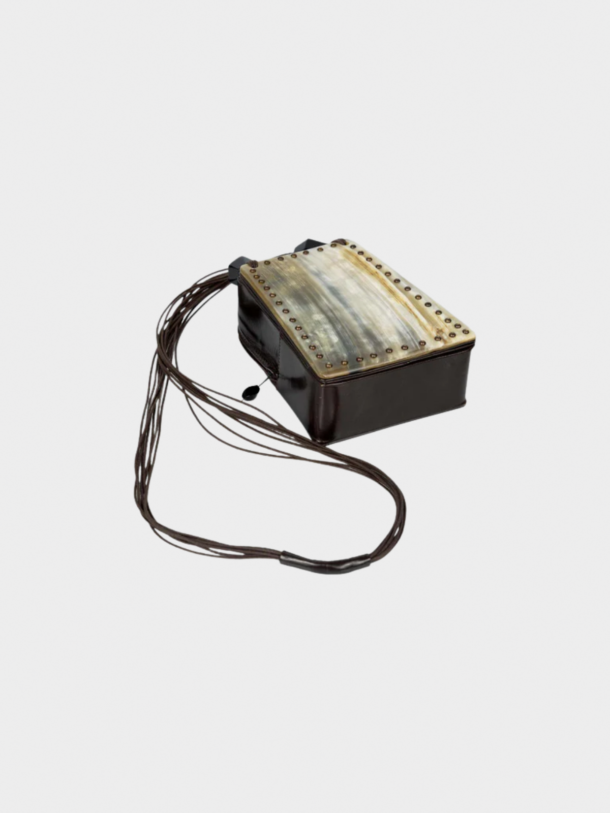 Giorgio Armani 1990s Multicoloured Horn and Leather Shoulder Bag